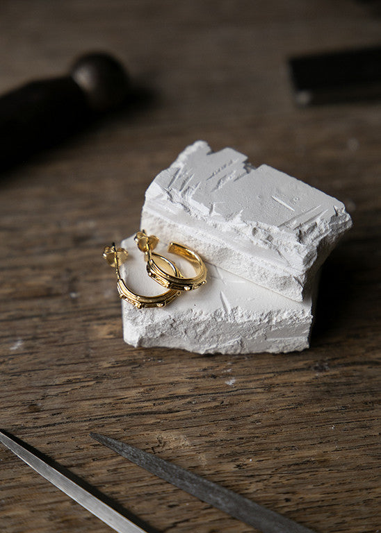 Diane Silver-gilt hoop earrings