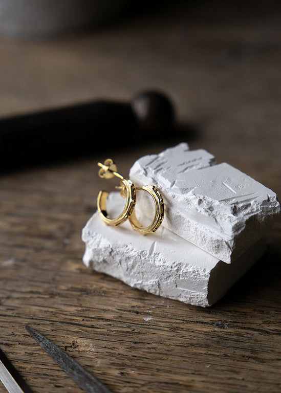 Diane Silver-gilt hoop earrings