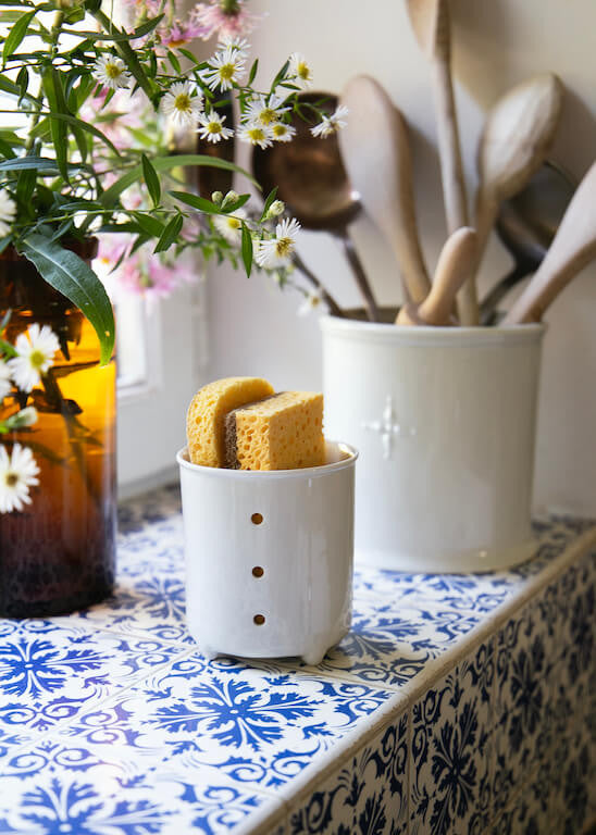 Pot à éponge| Porcelaine de Limoges | Décoration| Alix D. Reynis