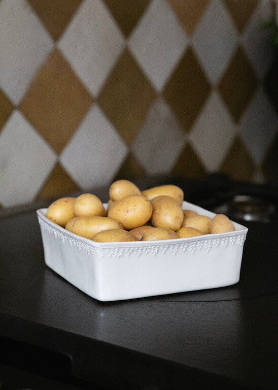 Plat à four carré| Porcelaine de Limoges | Vaisselle | Alix D. Reynis