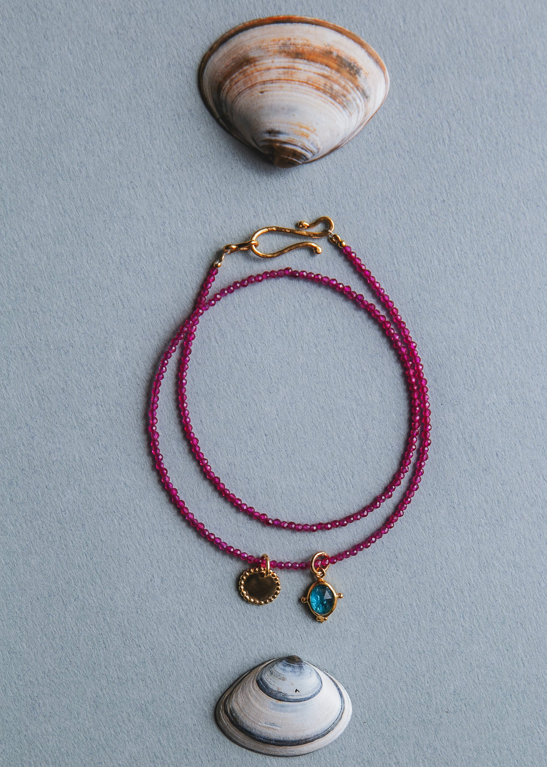 Bracelet en vermeil et perles rubis Talia