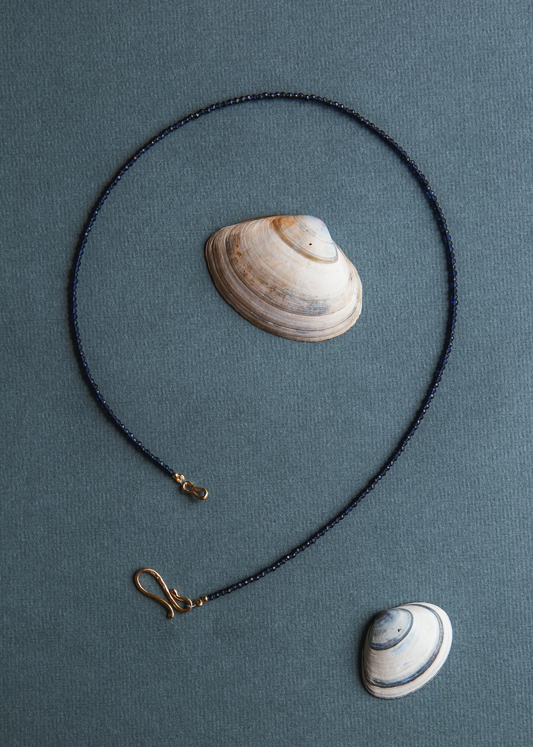 Collier en vermeil et perles saphir Talia