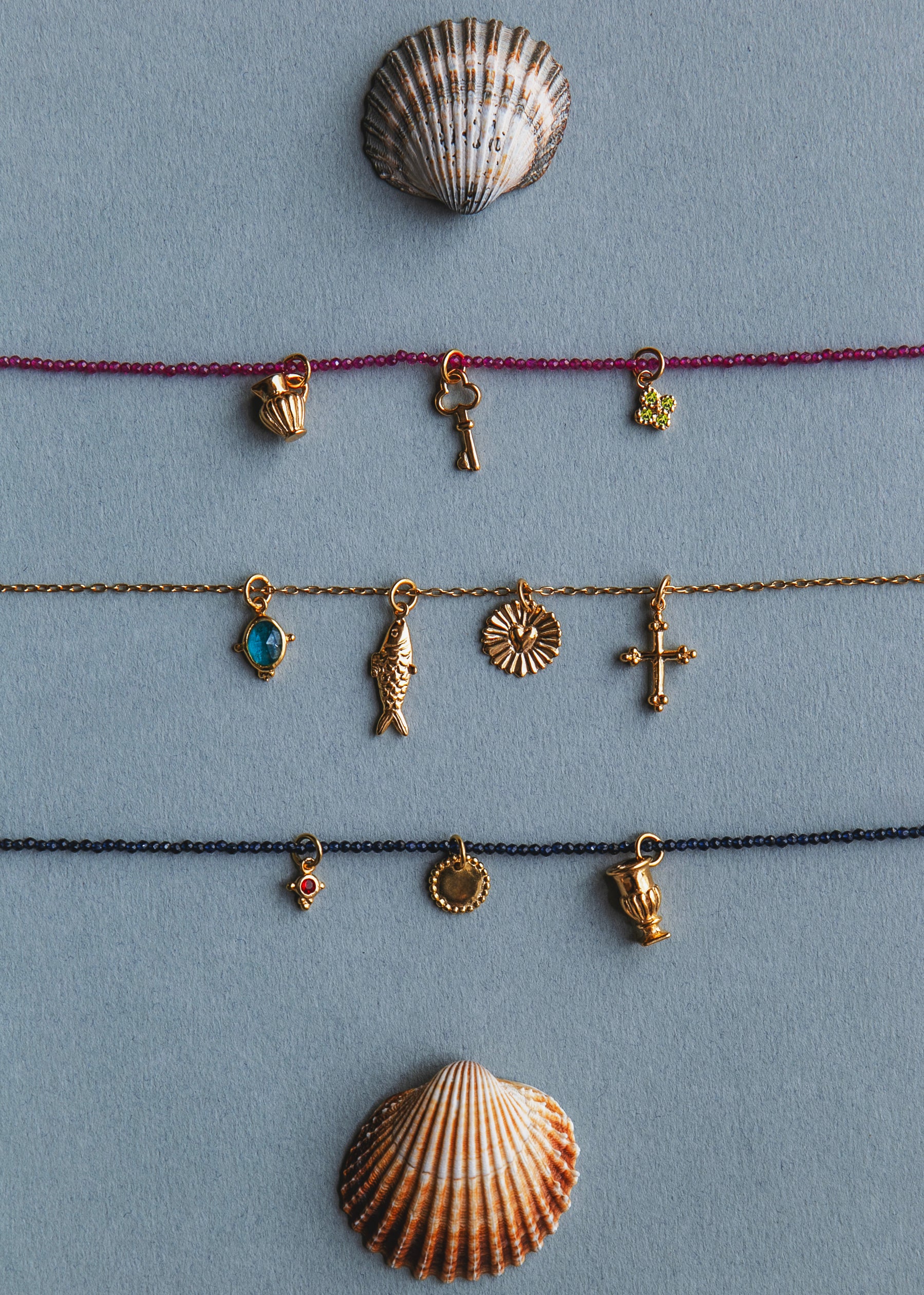 Coeur silver-gilt Amulettes