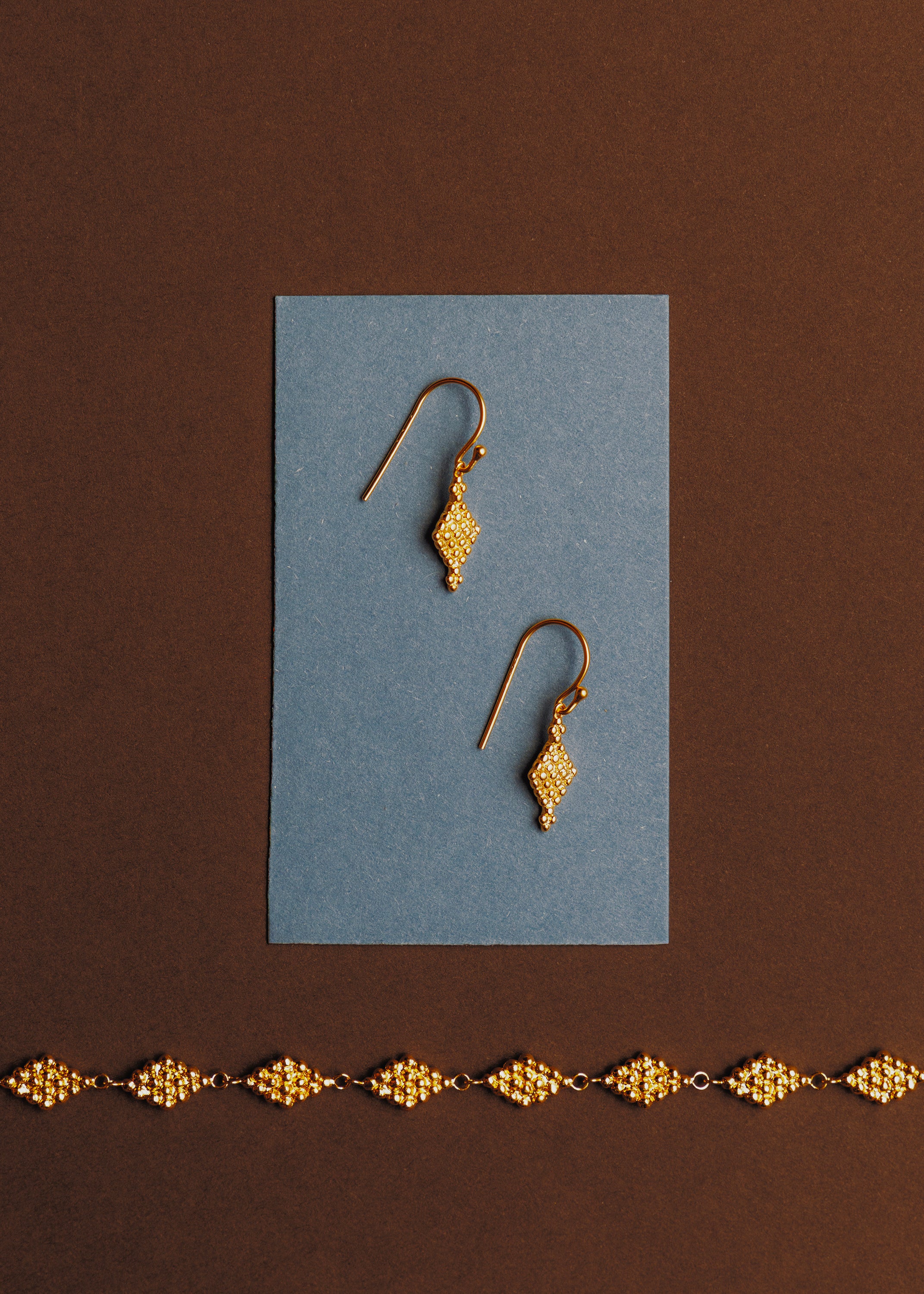 Boucles d'oreilles en plaqué or Thalna