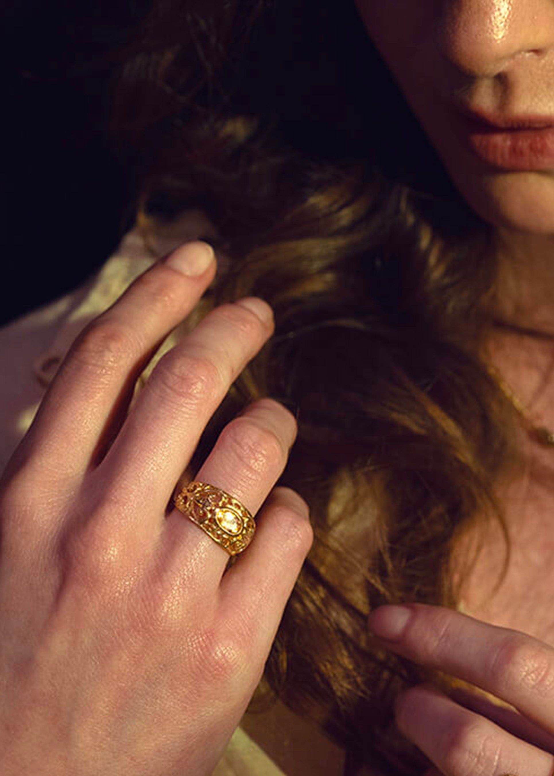 Bague en vermeil et citrine Danaé