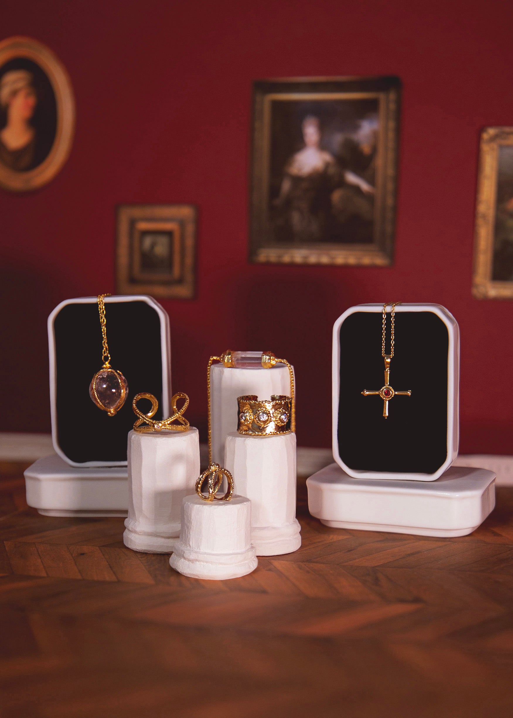 Collier en vermeil et grenat Madeleine