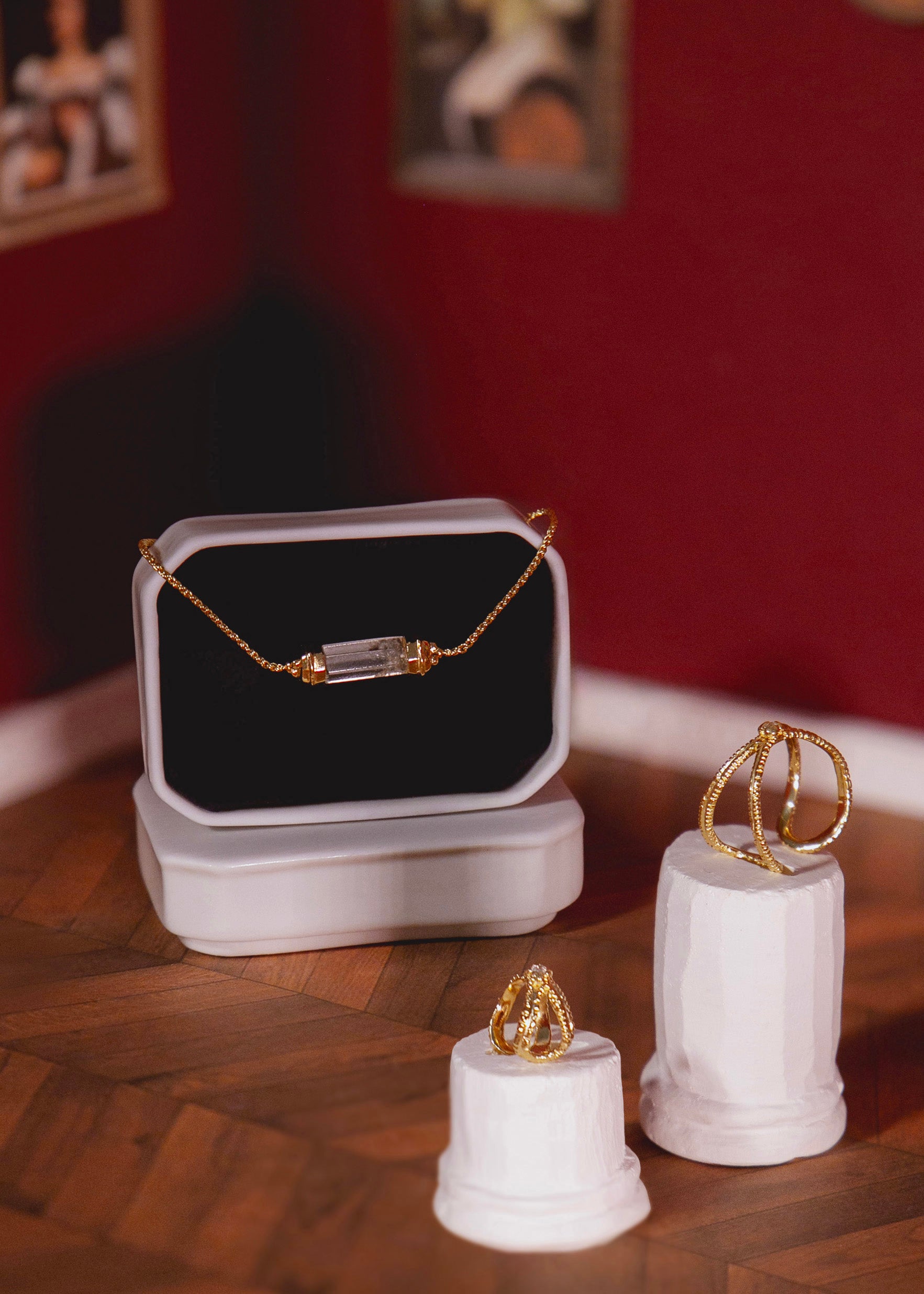 Collier en vermeil et cristal de roche Hildegarde