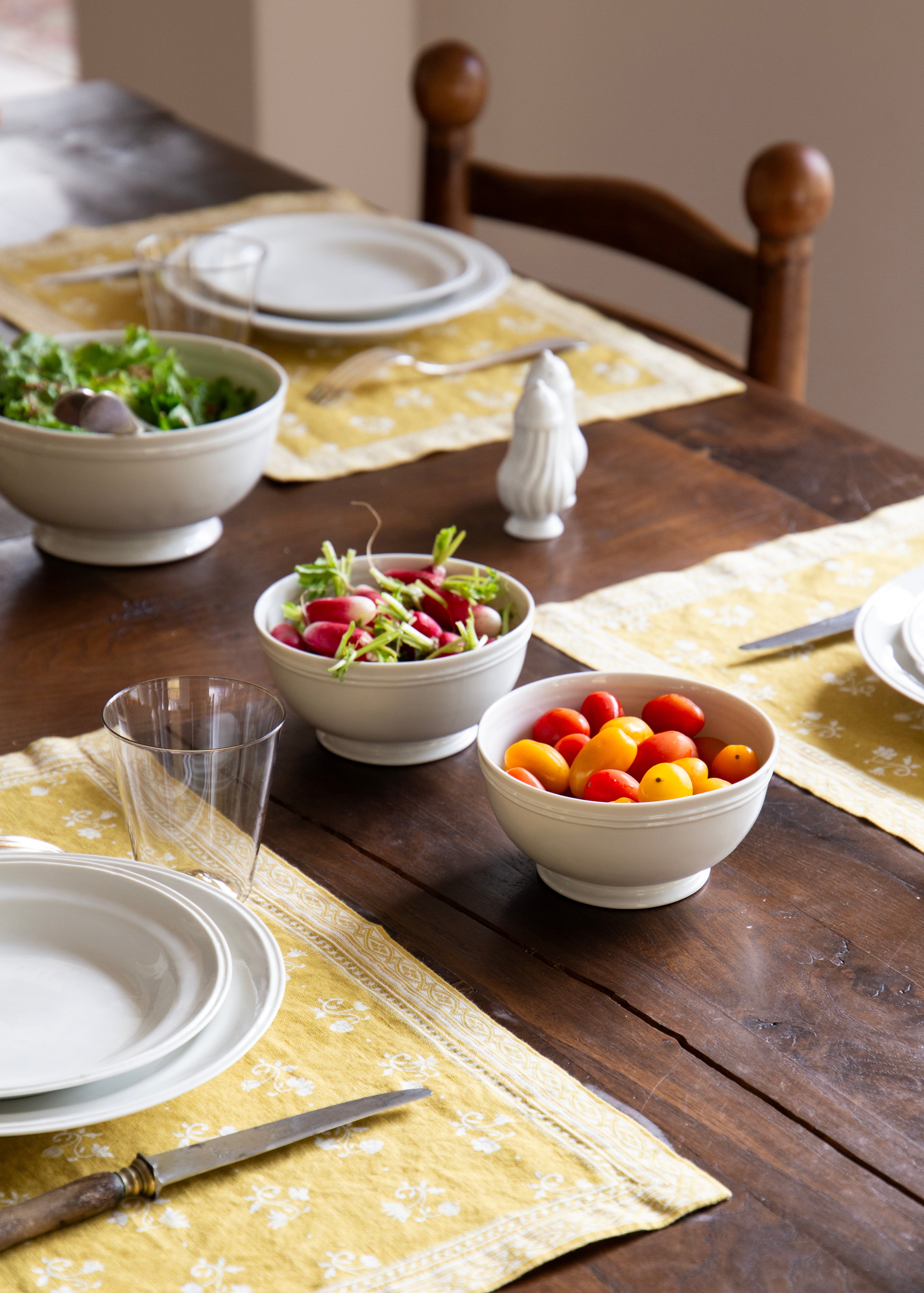 Medium Bistrot bowl in white porcelain