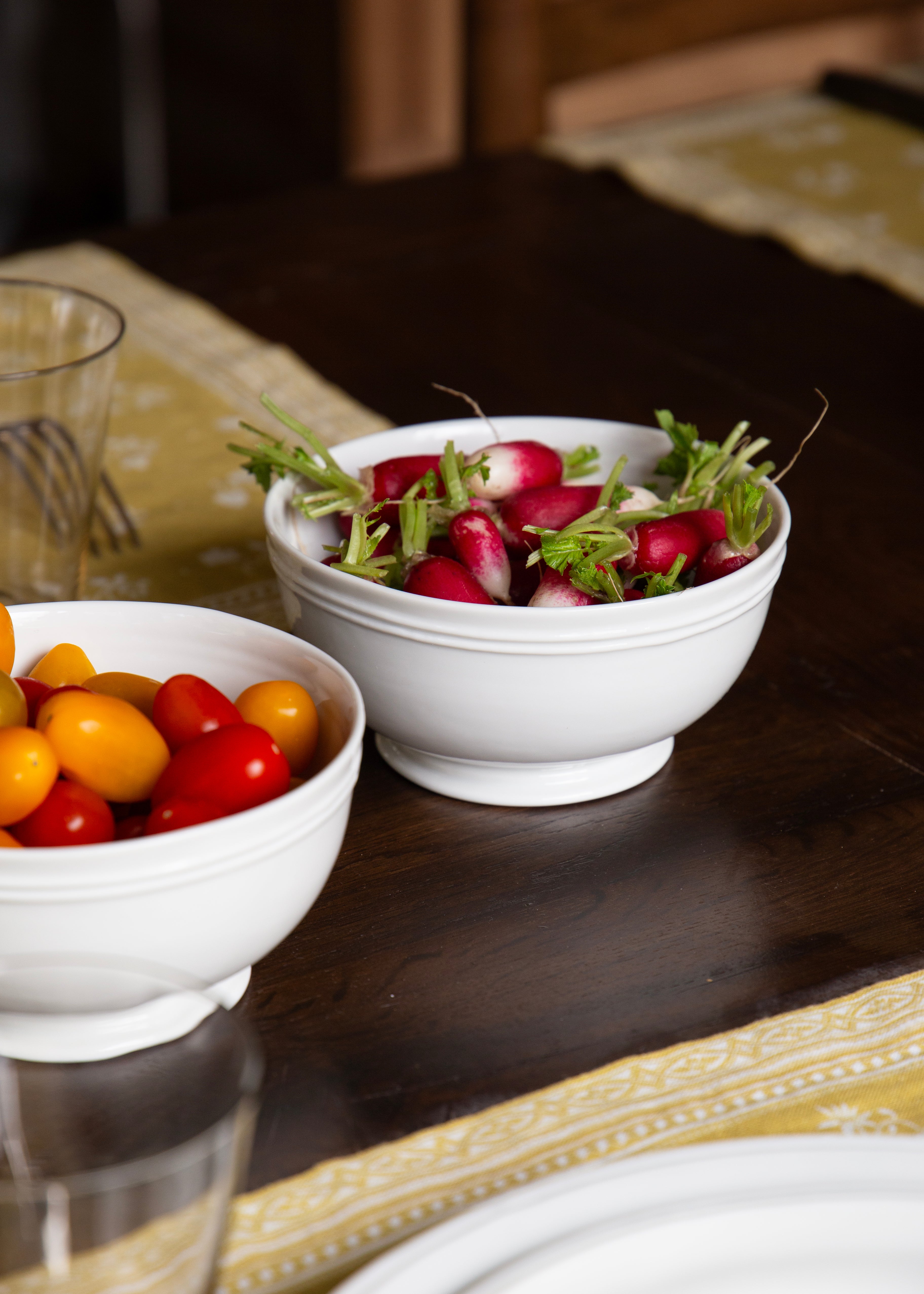 Medium Bistrot bowl in white porcelain