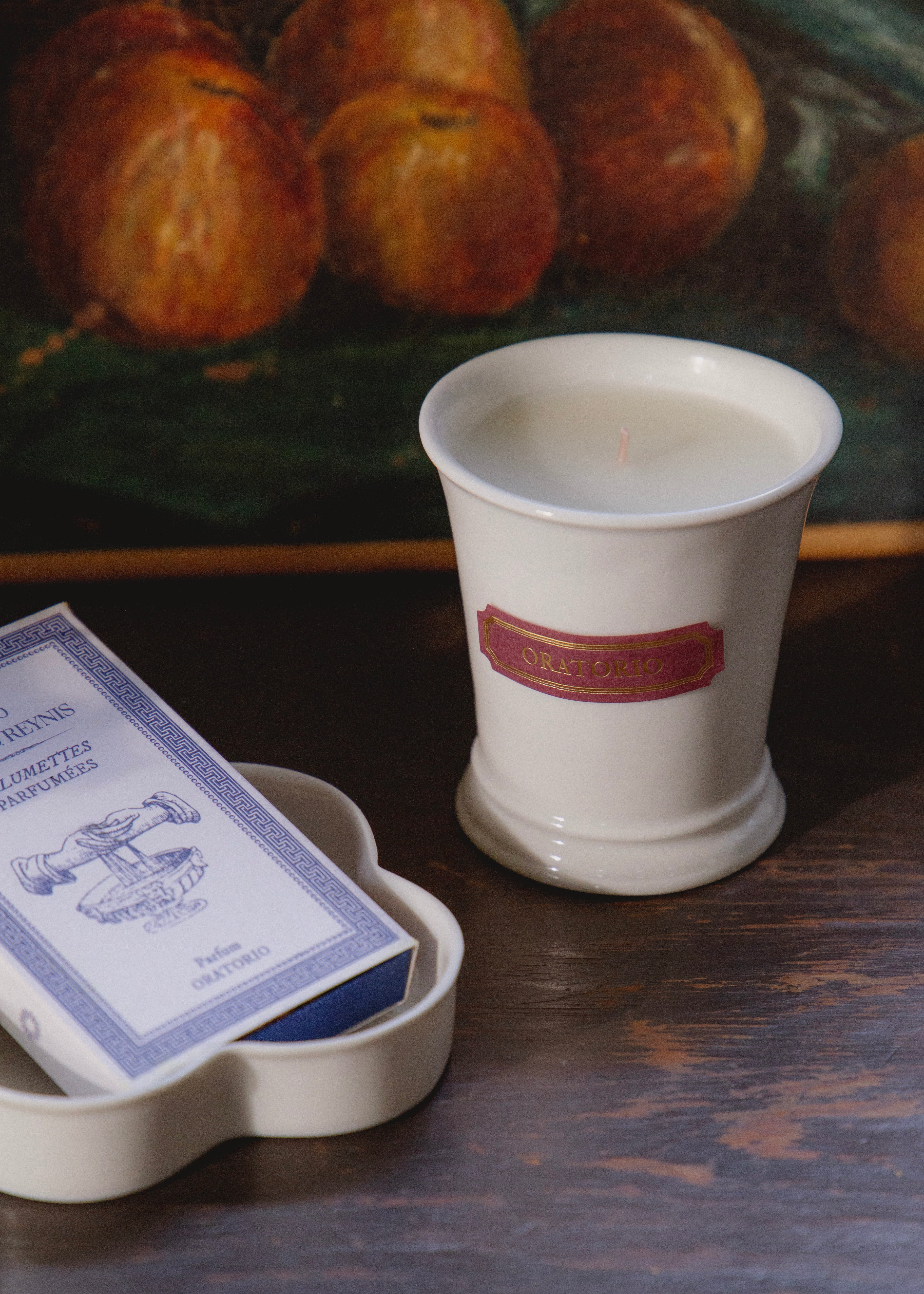 Bougie Napoléon parfumée Oratorio - notes d'encens 40h
