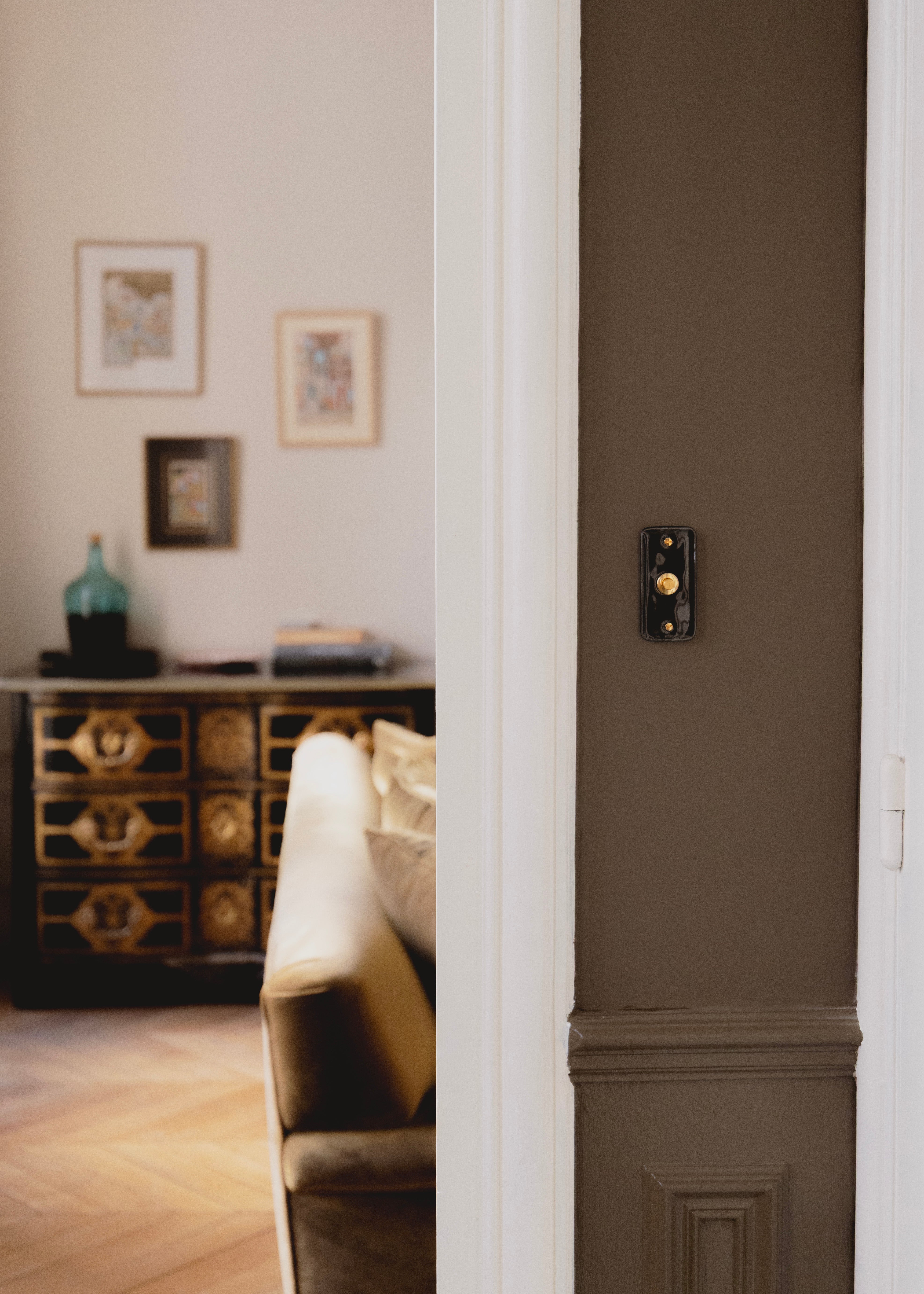 Interrupteur ADR x HI Simple en Porcelaine Noire