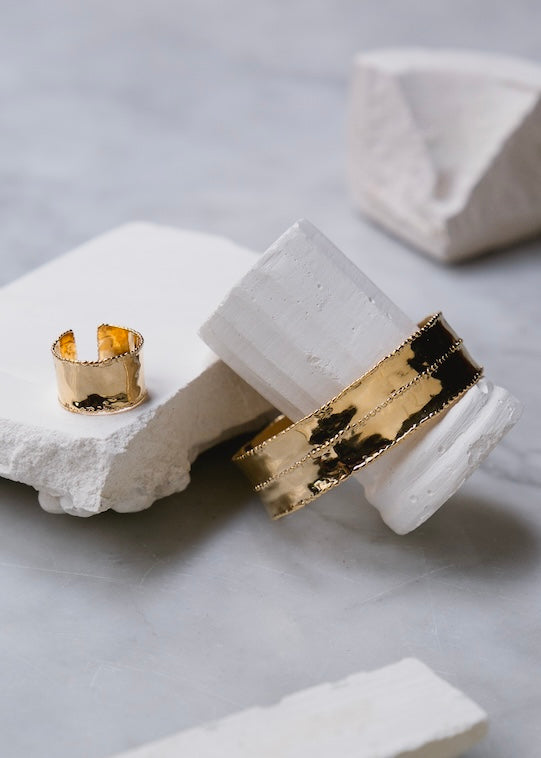 Bangle Oreste in silver-gilt