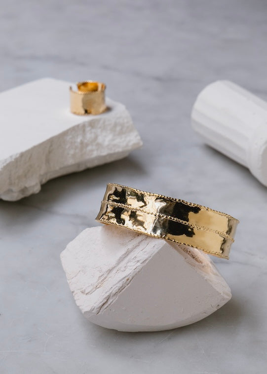Bangle Oreste in silver-gilt
