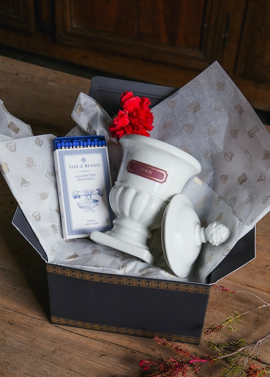 Medici Oratorio candle box, lid and matchbox