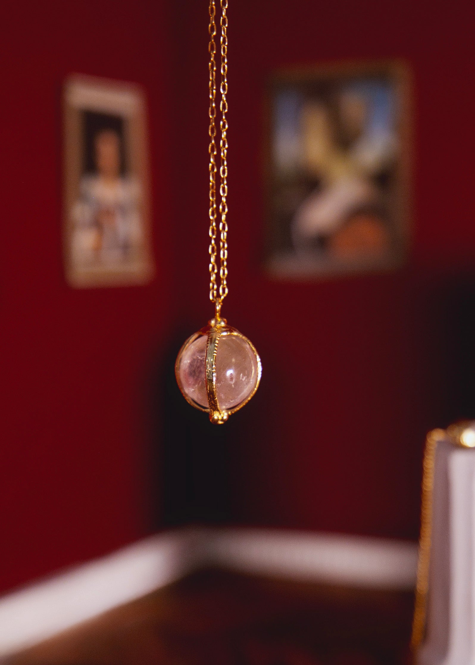 Collier en vermeil et cristal de roche Eve