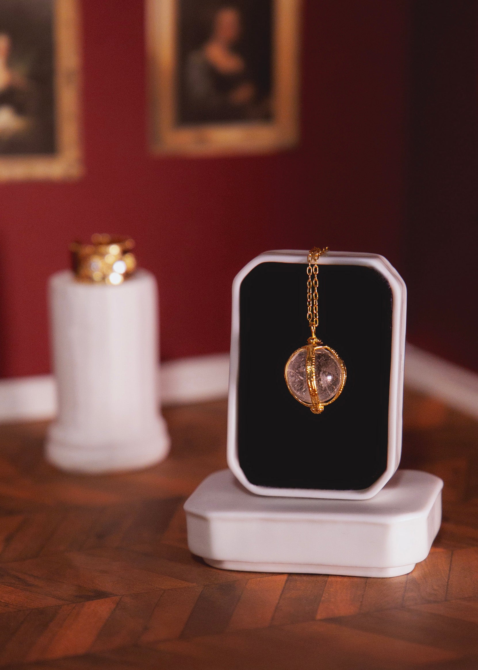 Collier en vermeil et cristal de roche Eve