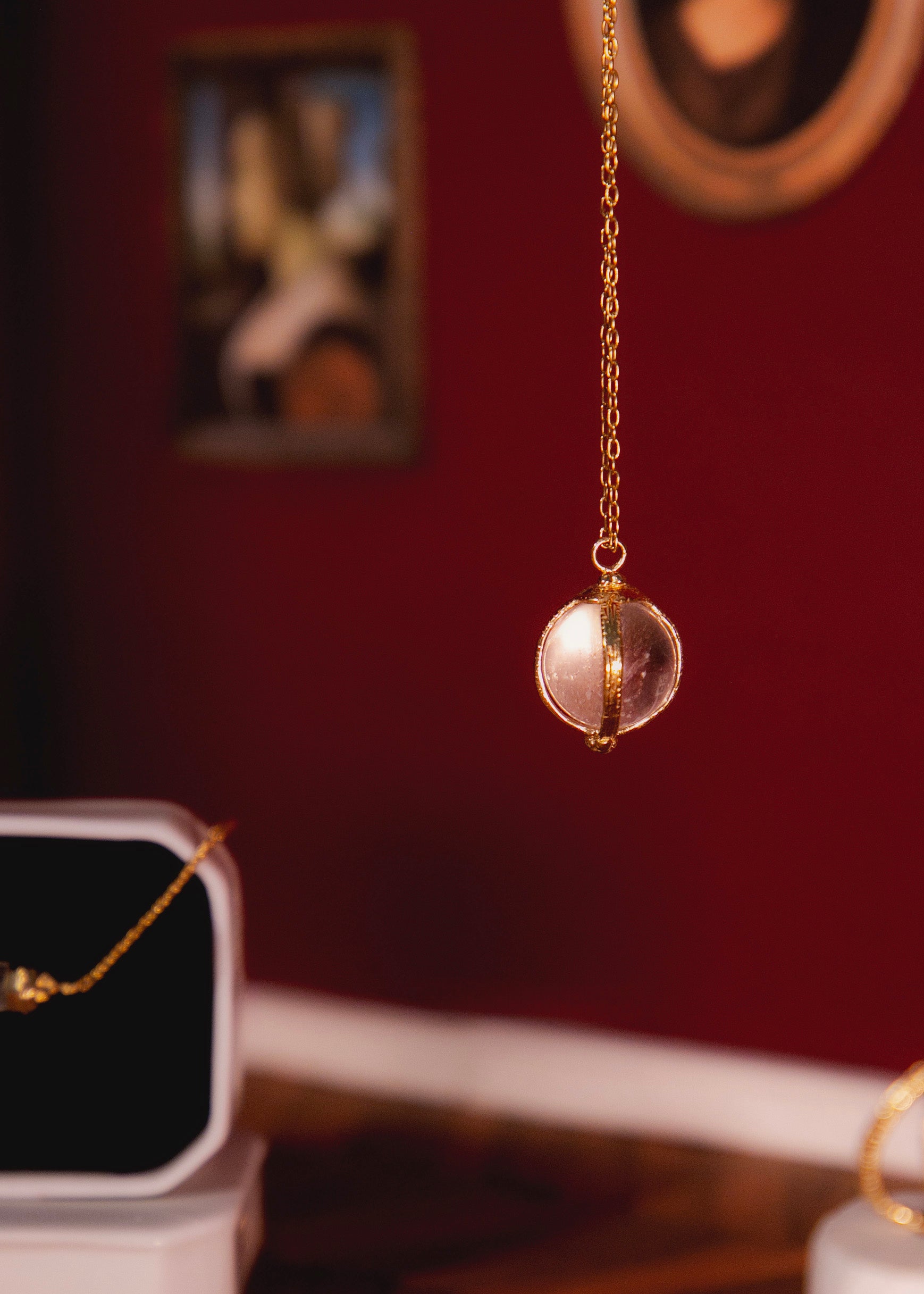 Collier en vermeil et cristal de roche Eve