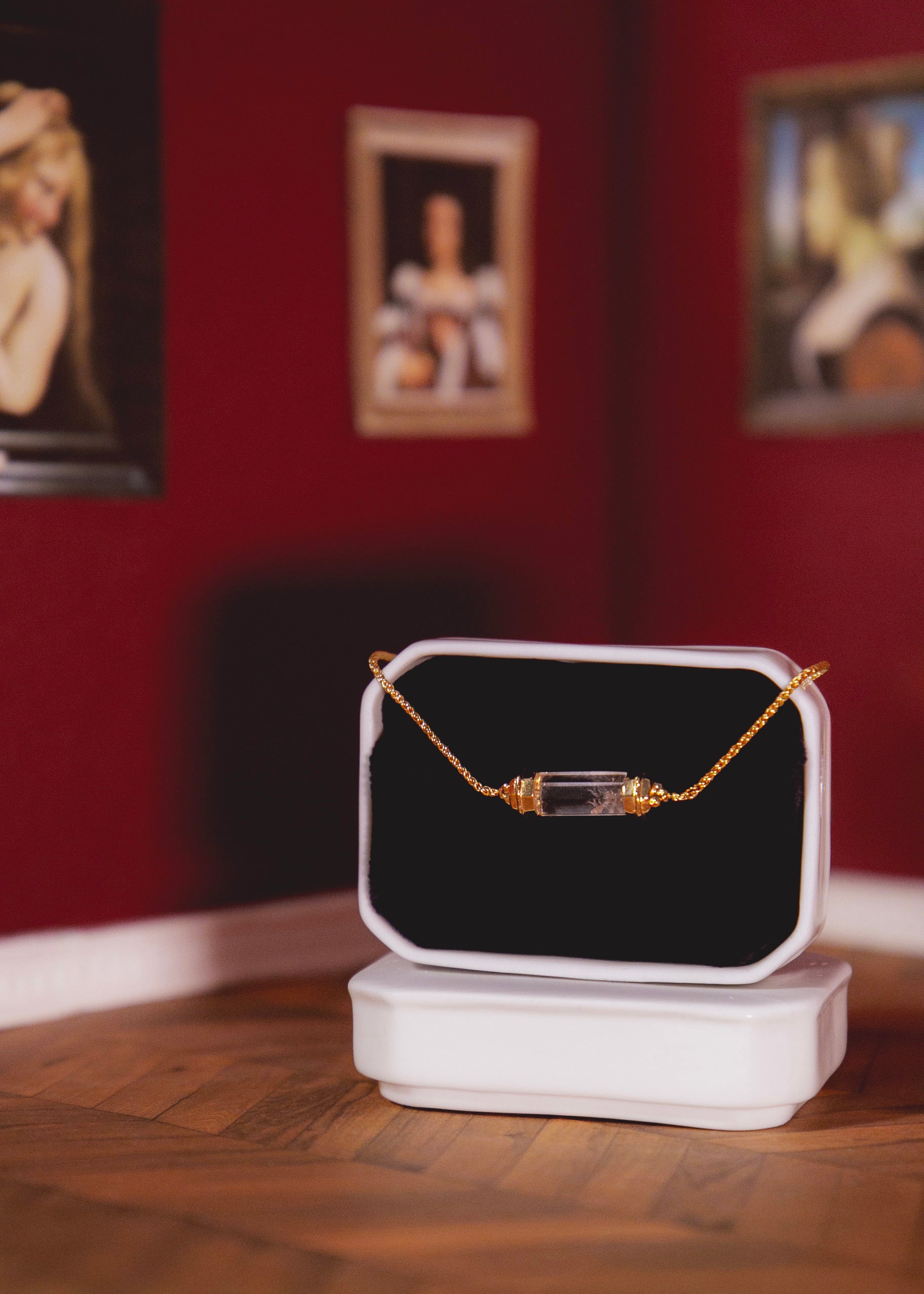 Collier en vermeil et cristal de roche Hildegarde