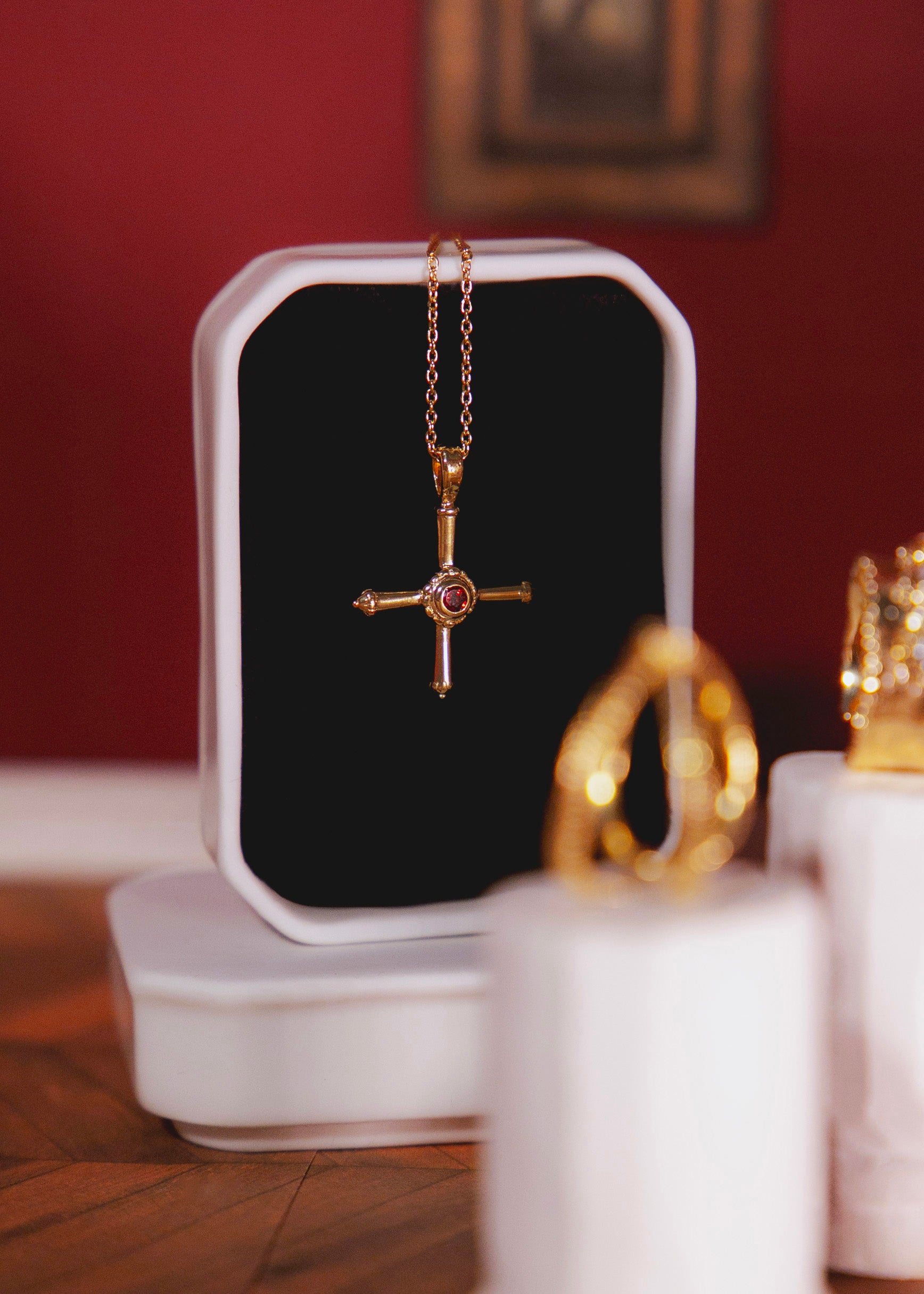 Collier en vermeil et grenat Madeleine