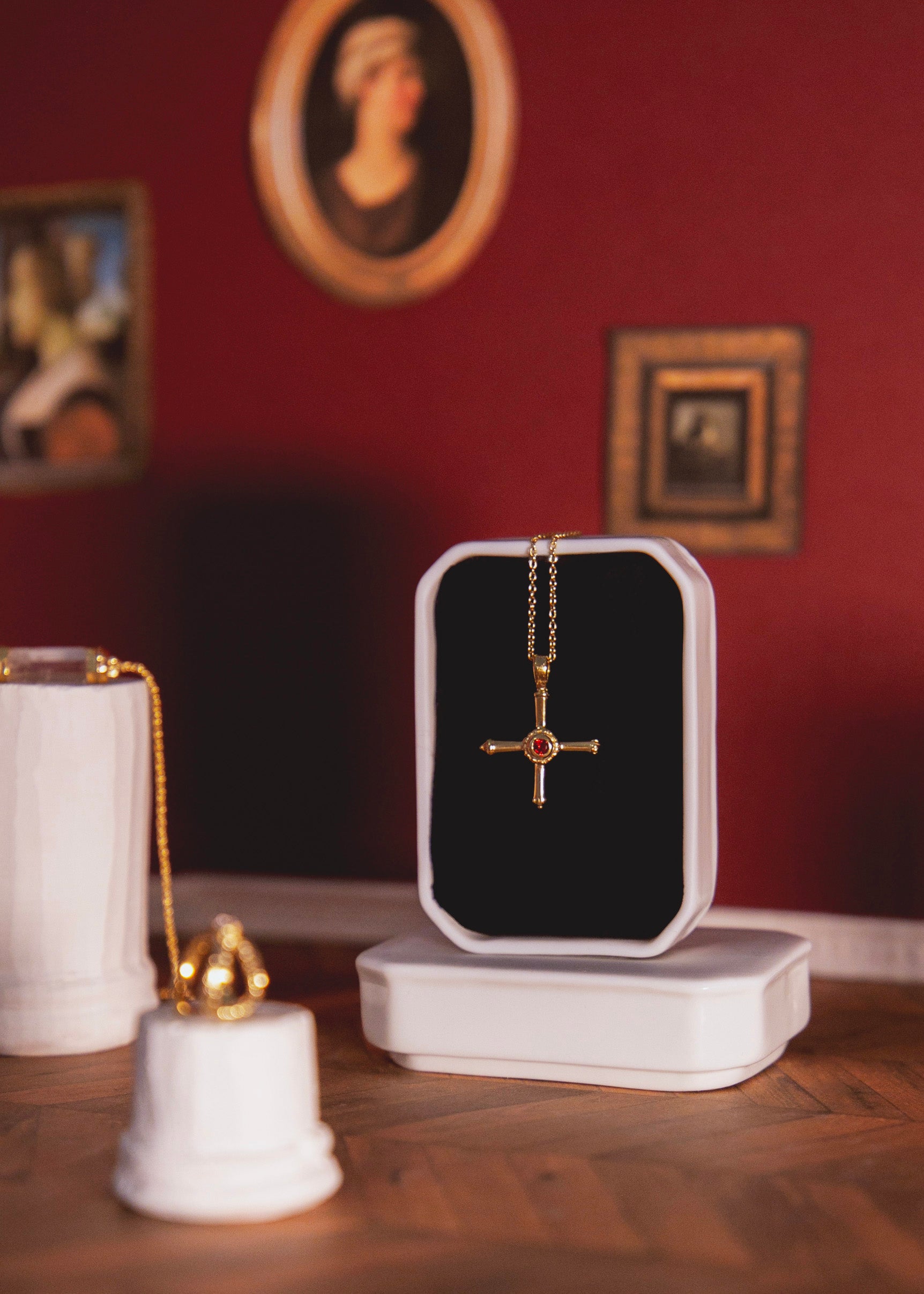 Collier en vermeil et grenat Madeleine