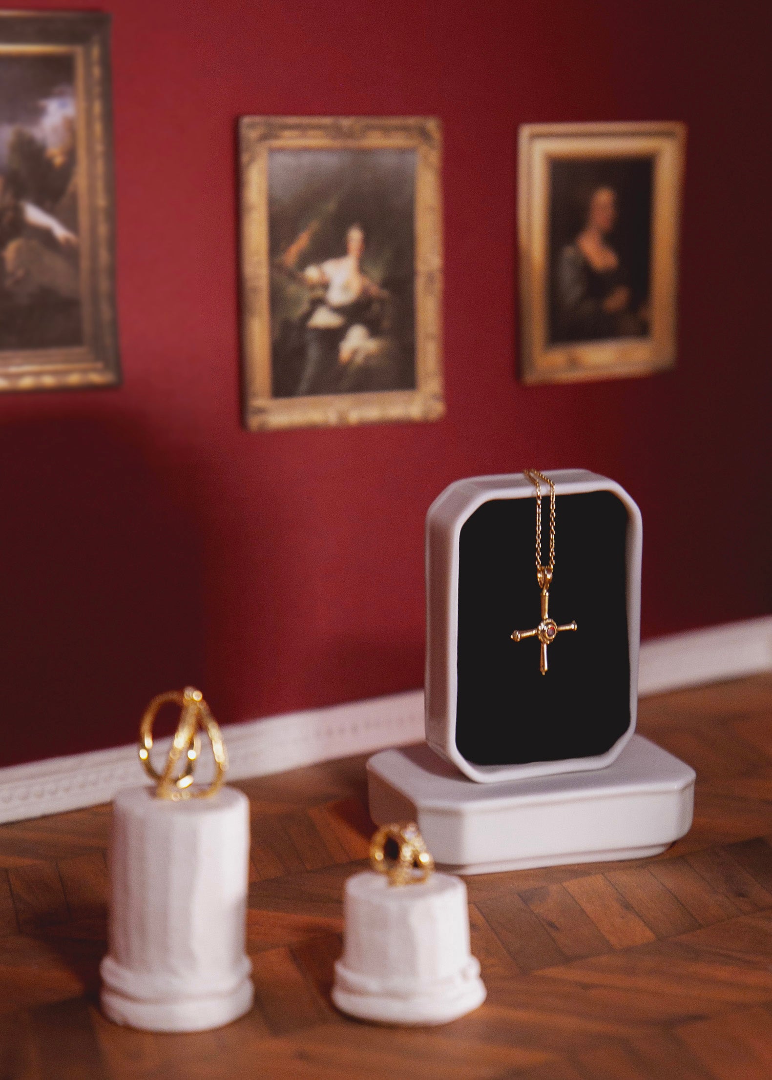 Collier en vermeil et grenat Madeleine