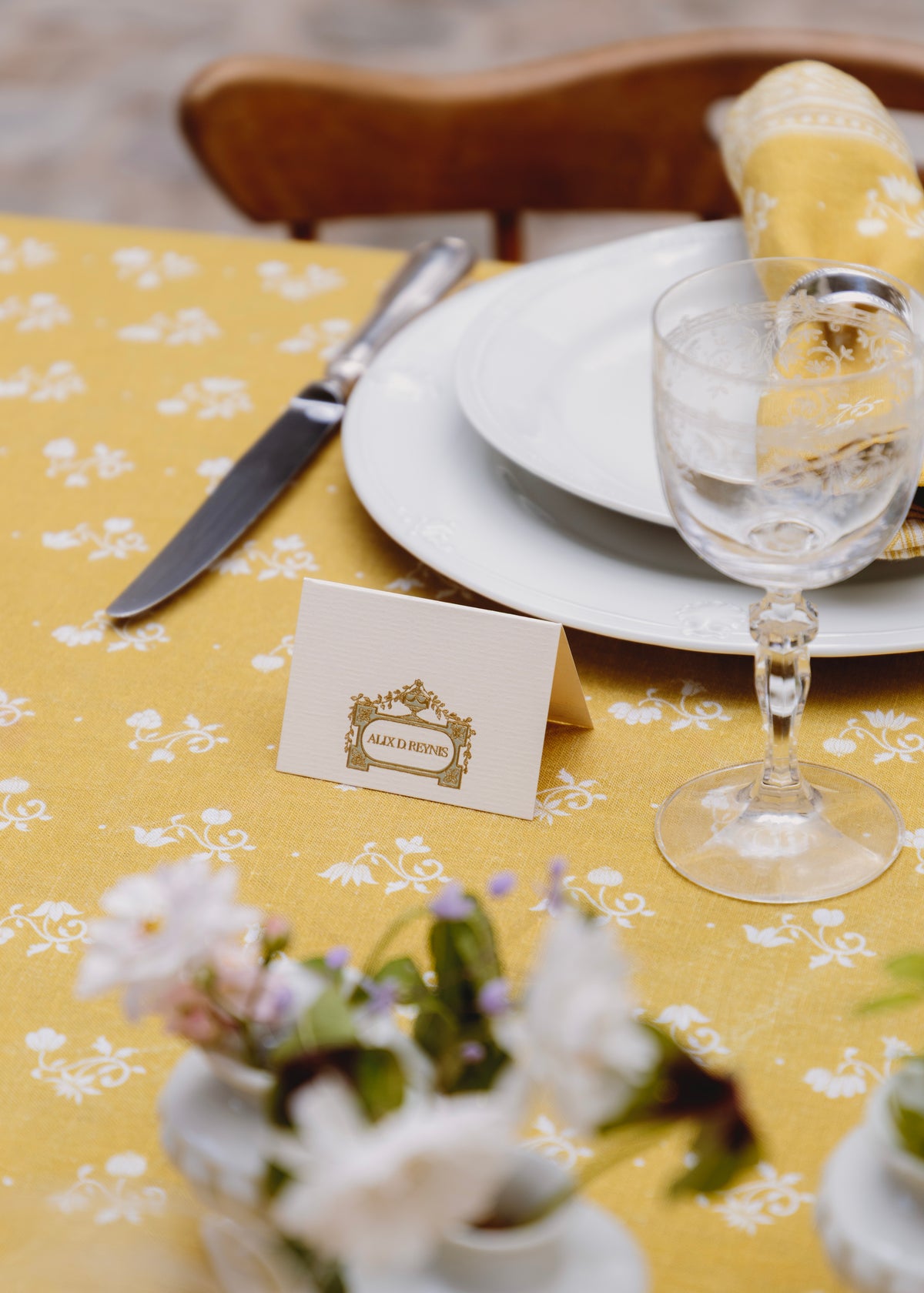 Papeterie de réception : carte menu et marque-places Eugénie