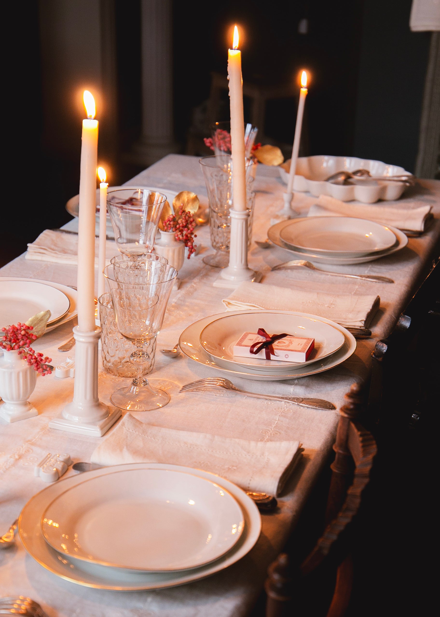 Assiette à dessert Marli en porcelaine blanche