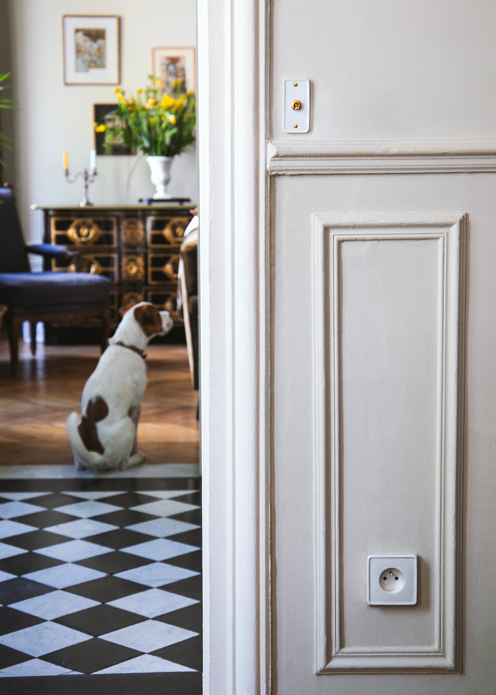 Prise Simple ADR x HI en Porcelaine Blanche