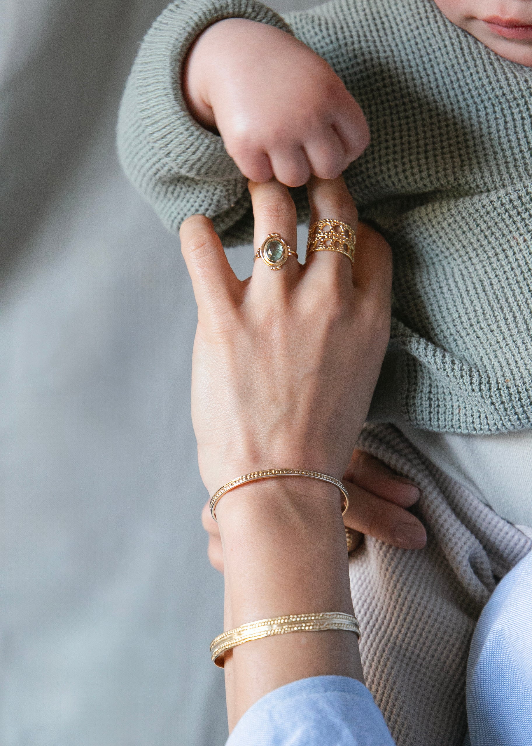 Silver-gilt ring Lace