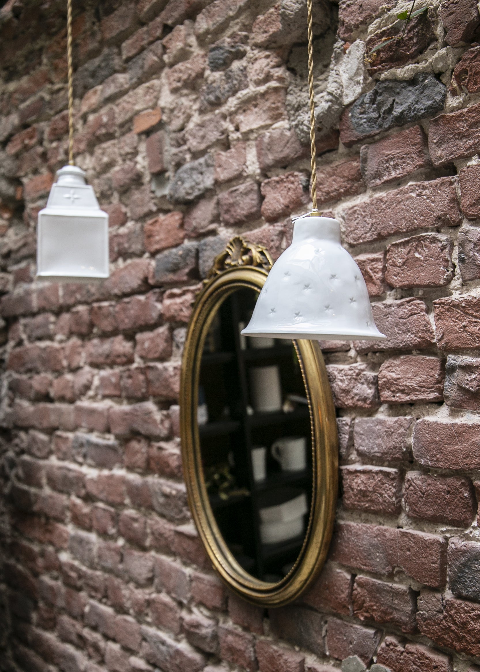 Suspension en porcelaine blanche Mini Nuit Etoilée