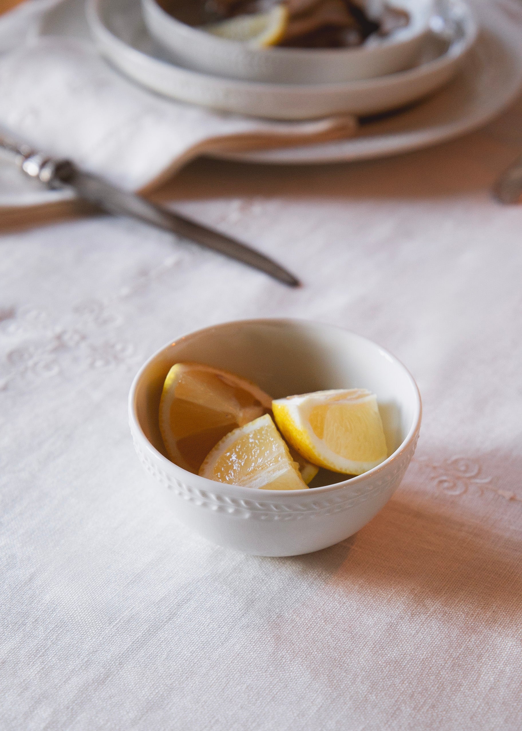 Small white porcelain Empire bowl