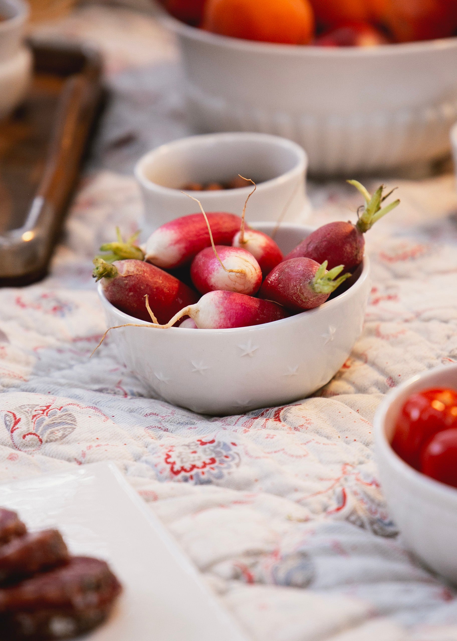 Small Ciel étoilé bowl in white porcelain