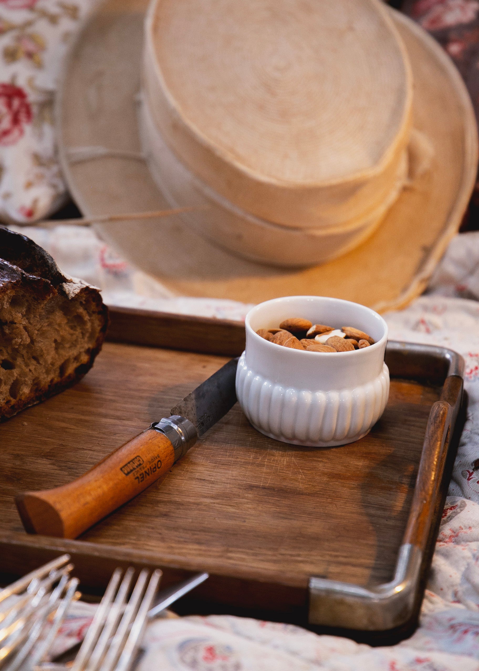 Godron ramekin in white porcelain
