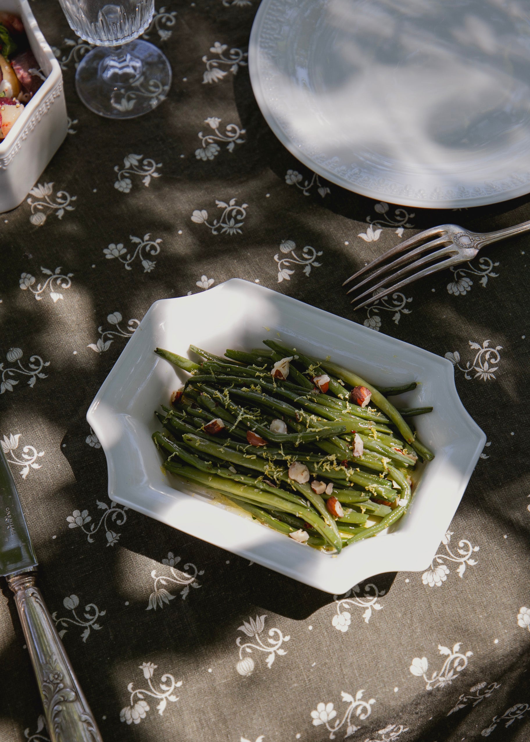 Nappe carrée Henriette 160 cm x 160 cm en lin - Kaki