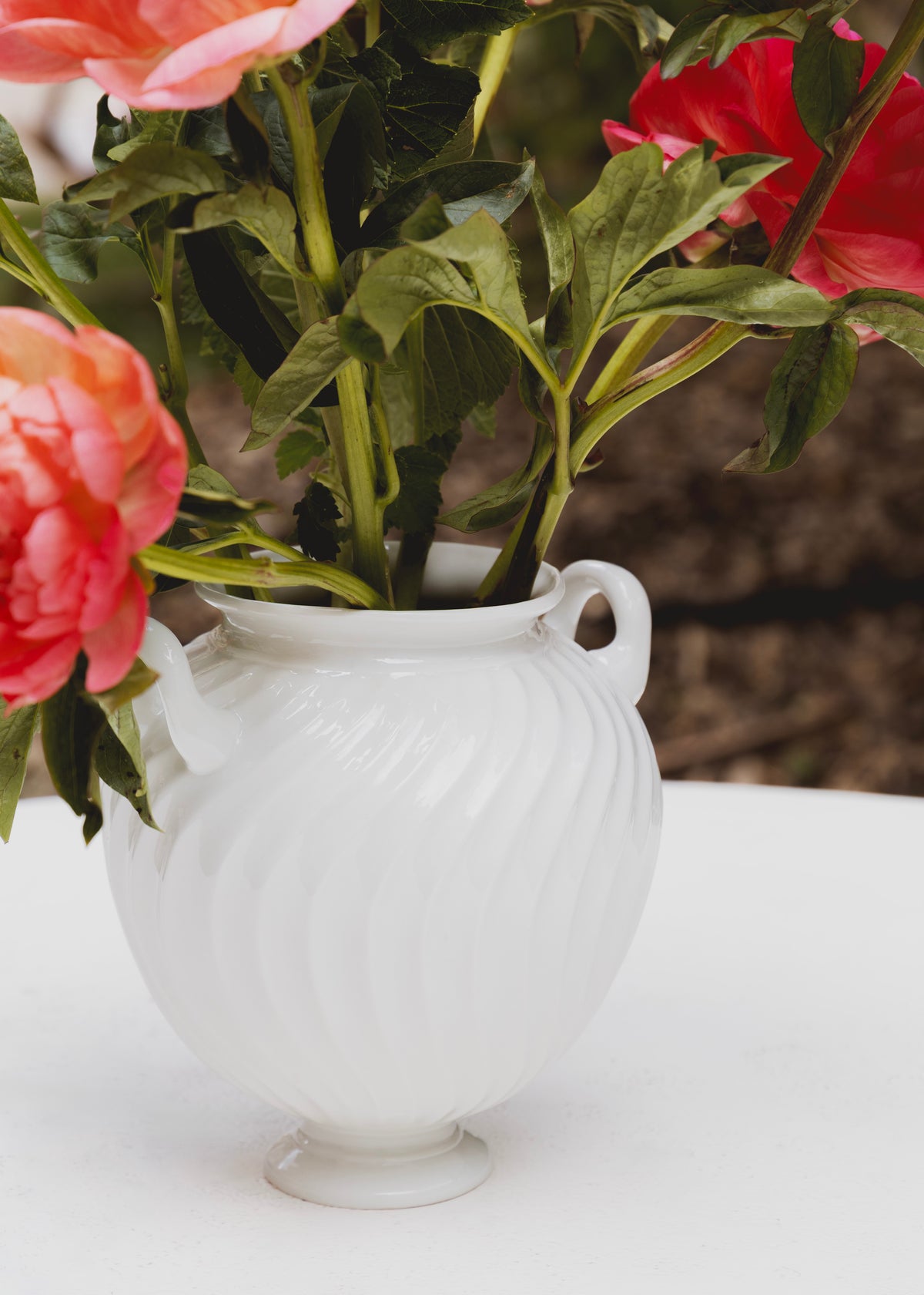 Vase Roma en porcelaine blanche