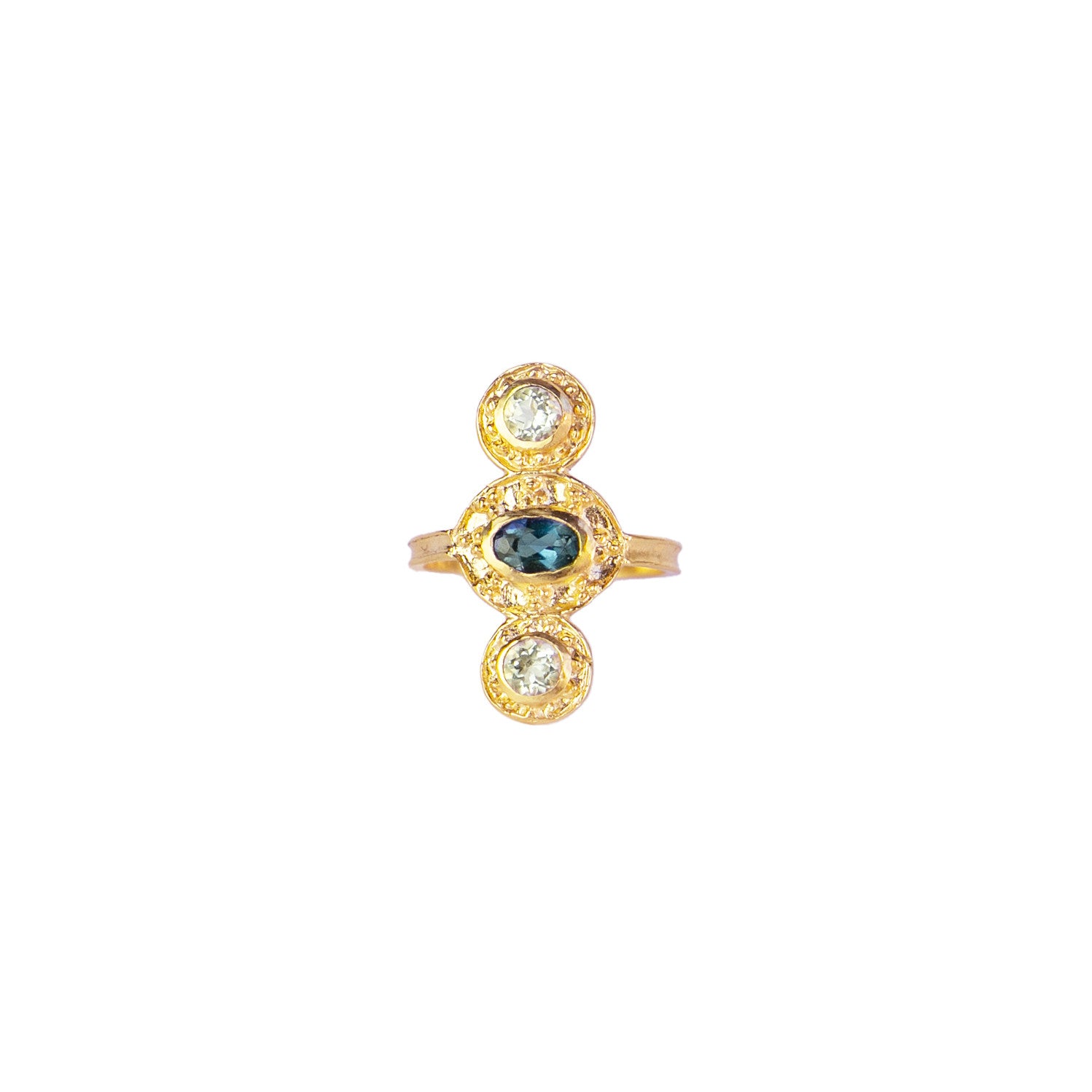 Silver-gilt and Topaz Adelaide ring