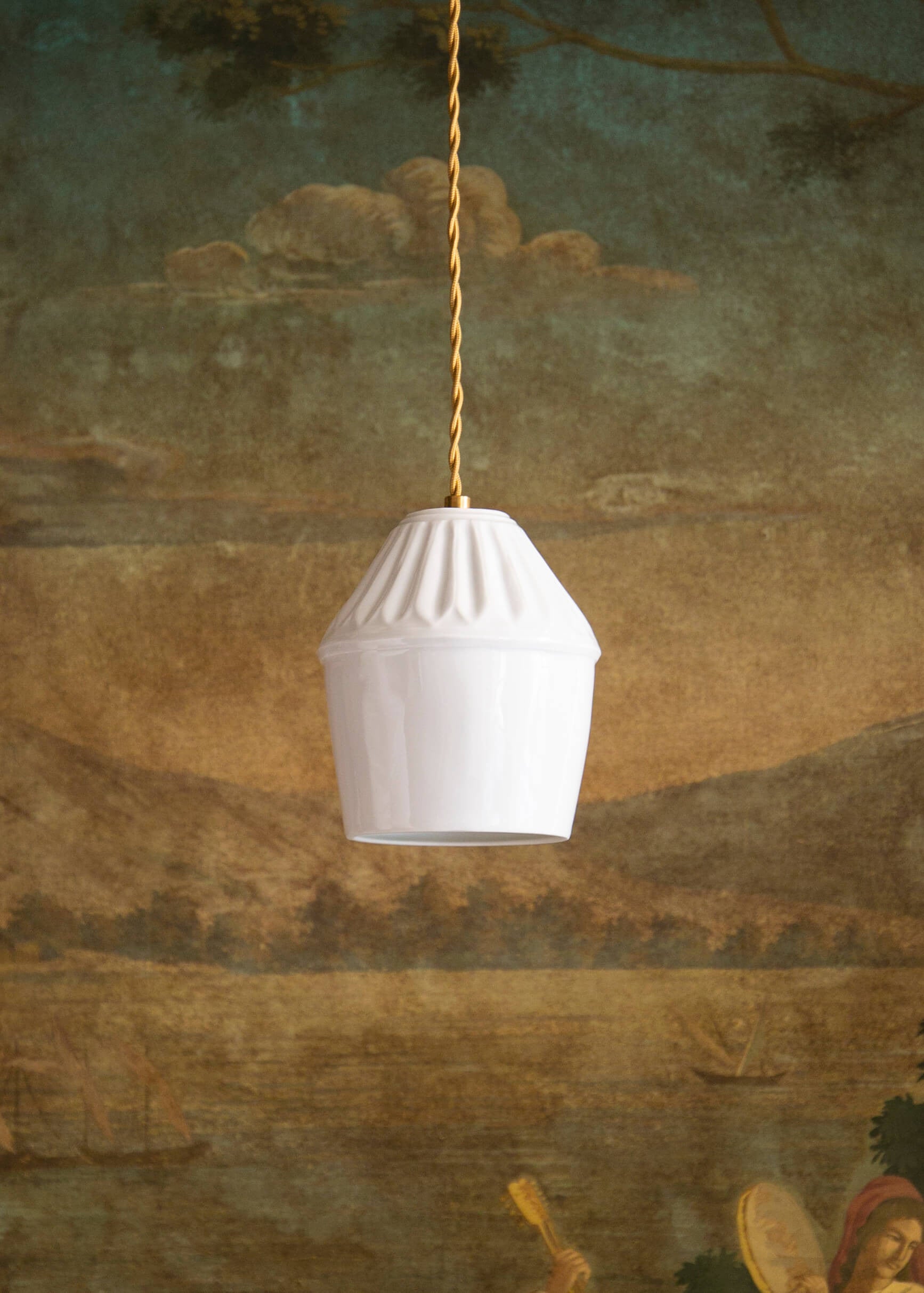 Siam white porcelain pendant light