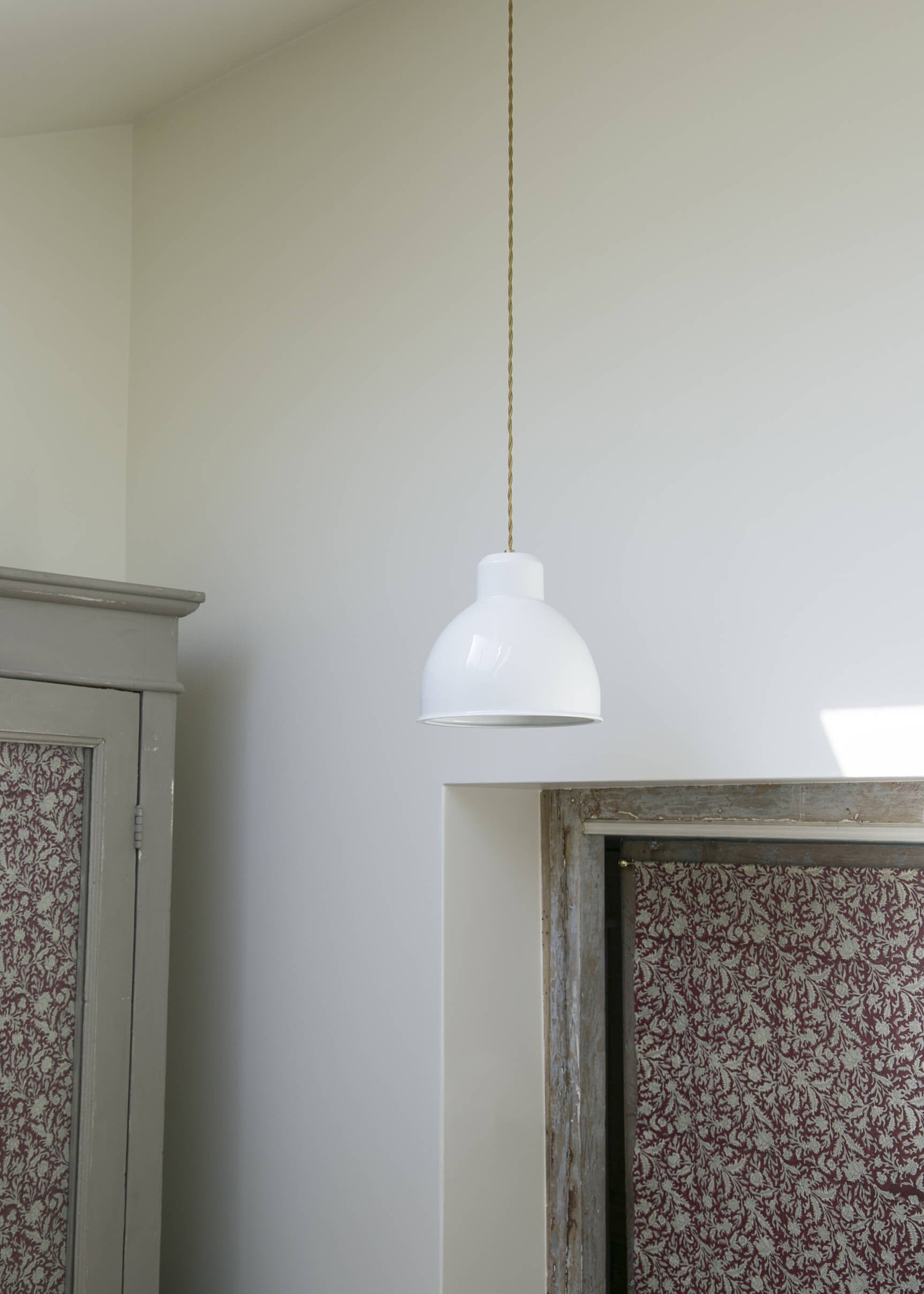 Paulette white porcelain pendant light