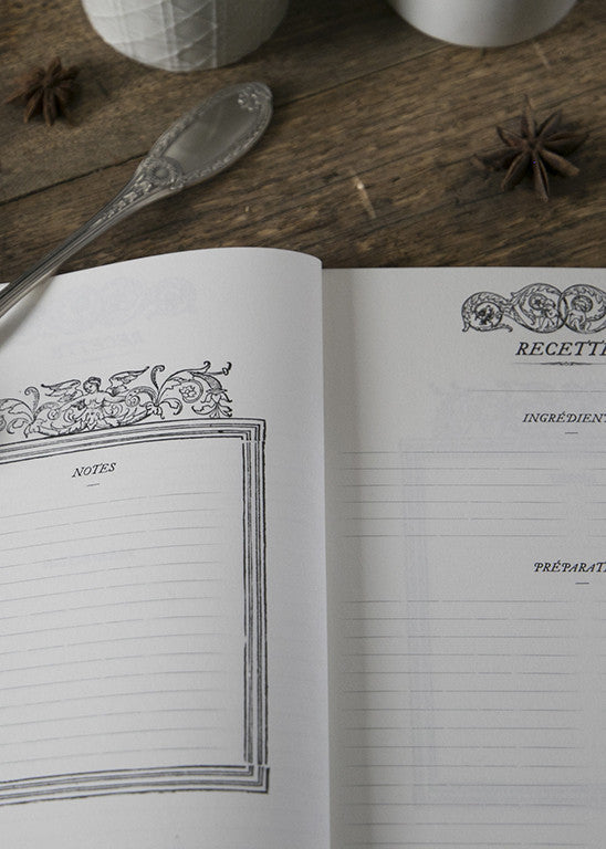 Cahier de recettes vierge Plume 160 pages