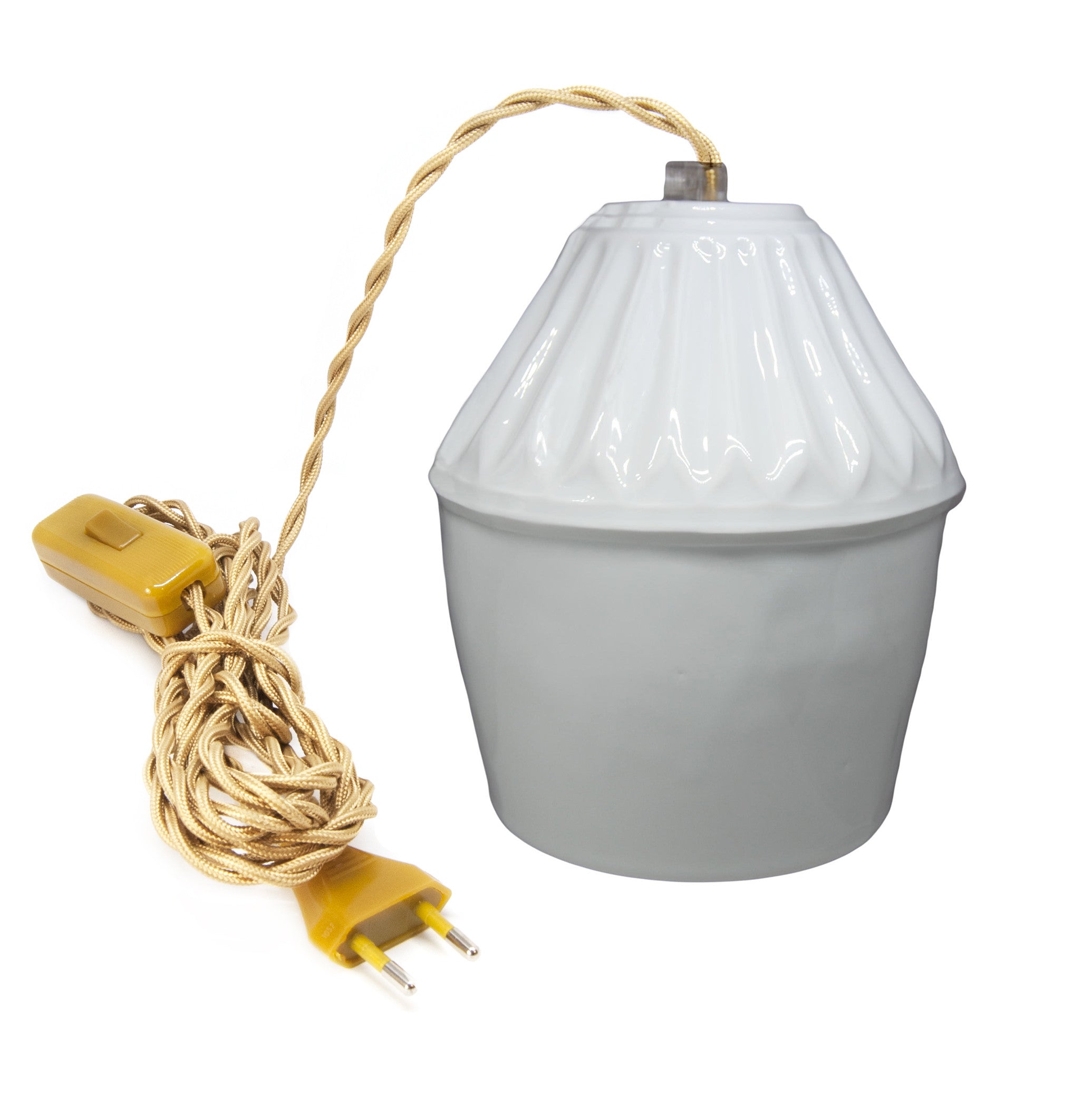 Siam white porcelain portable lamp