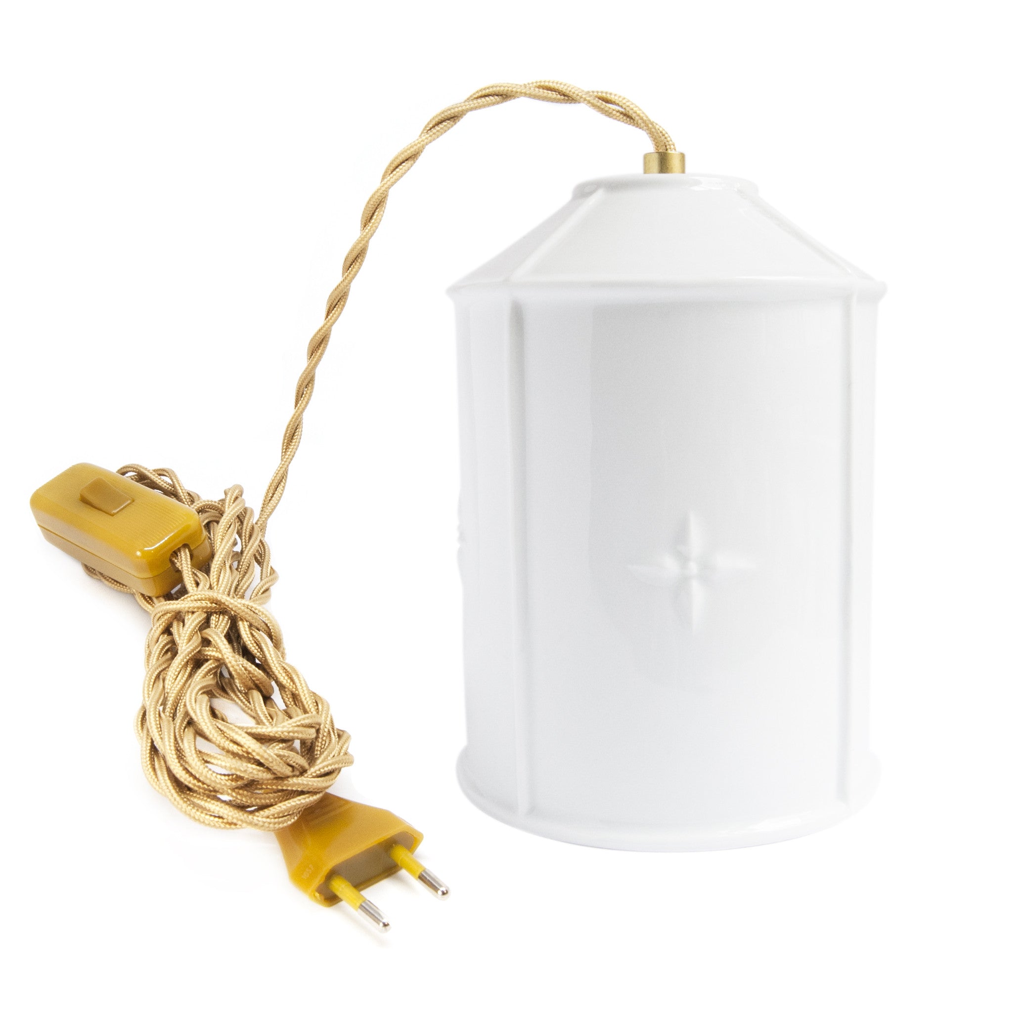 Lutèce white porcelain portable lamp