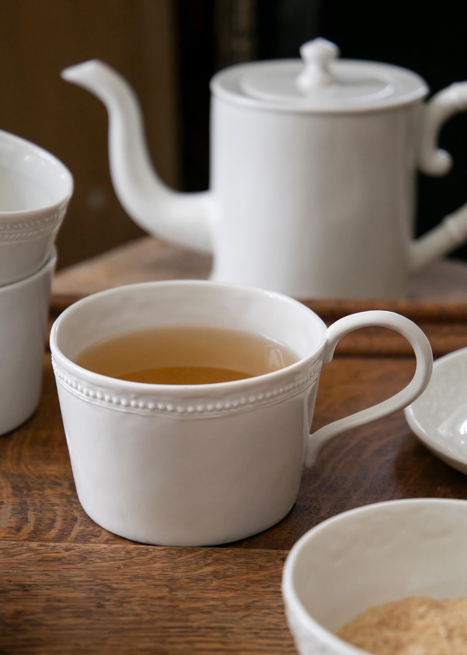 Louis XVI breakfast cup in white porcelain