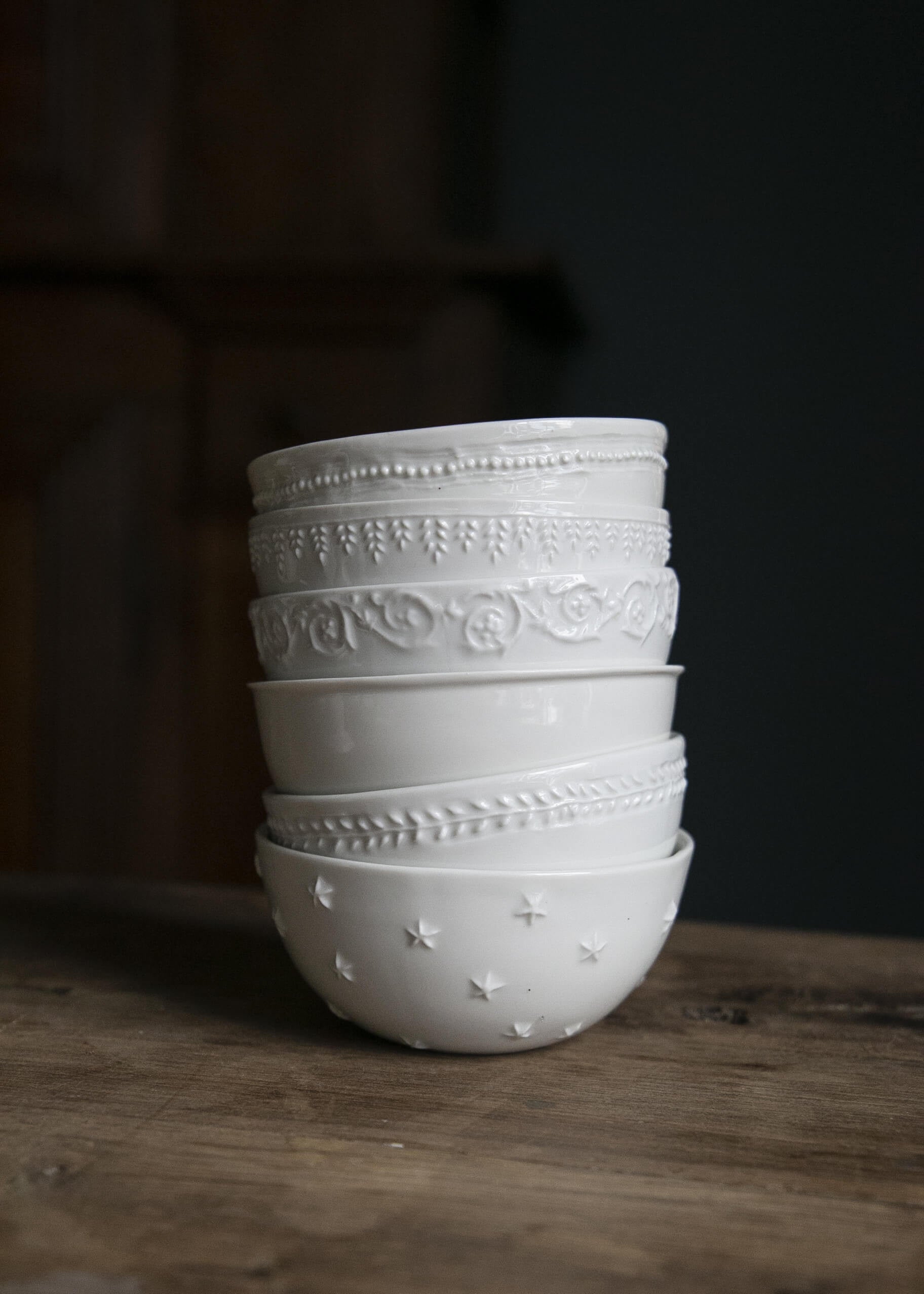 Small white porcelain Empire bowl