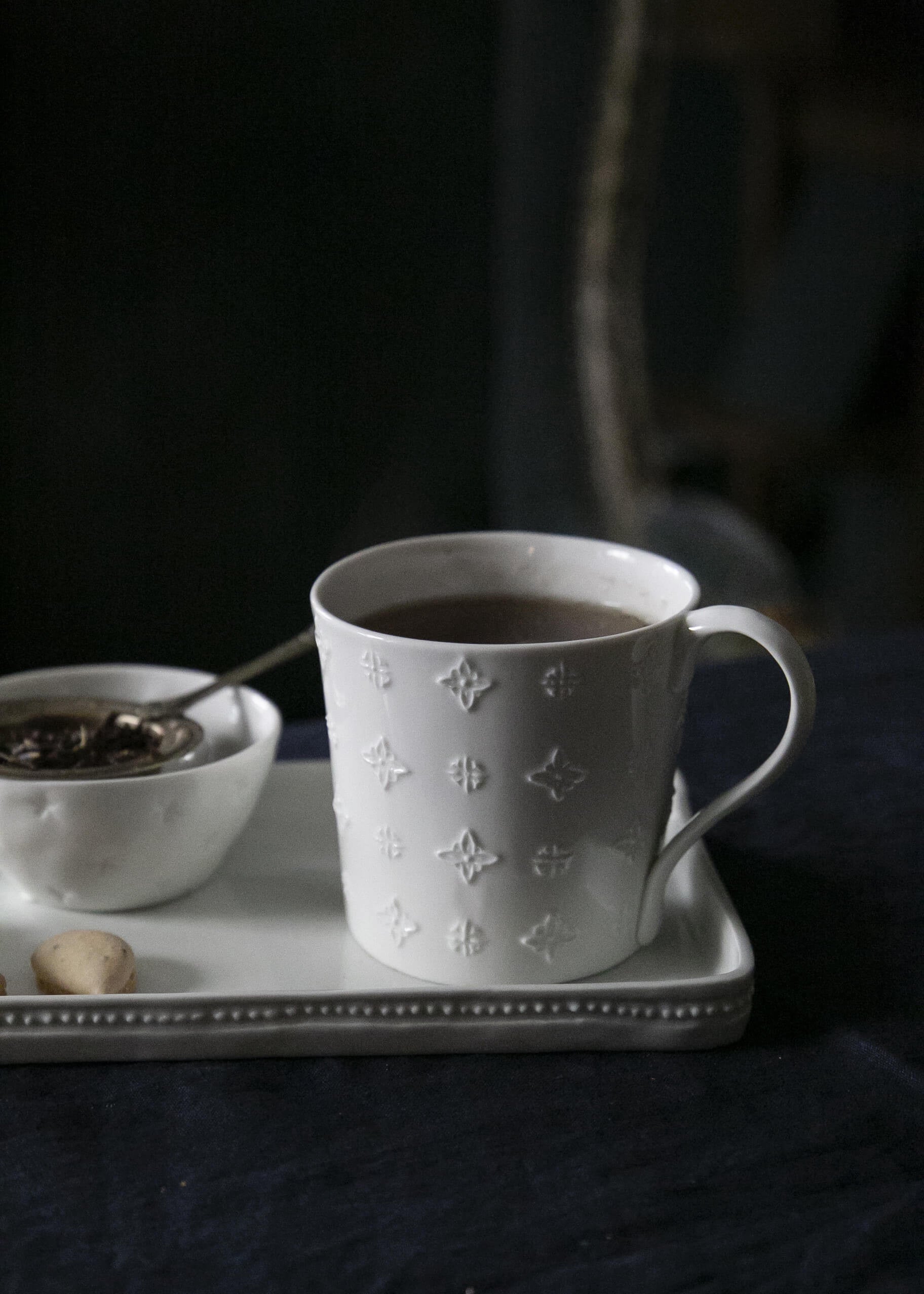 Hermione white porcelain latte mug