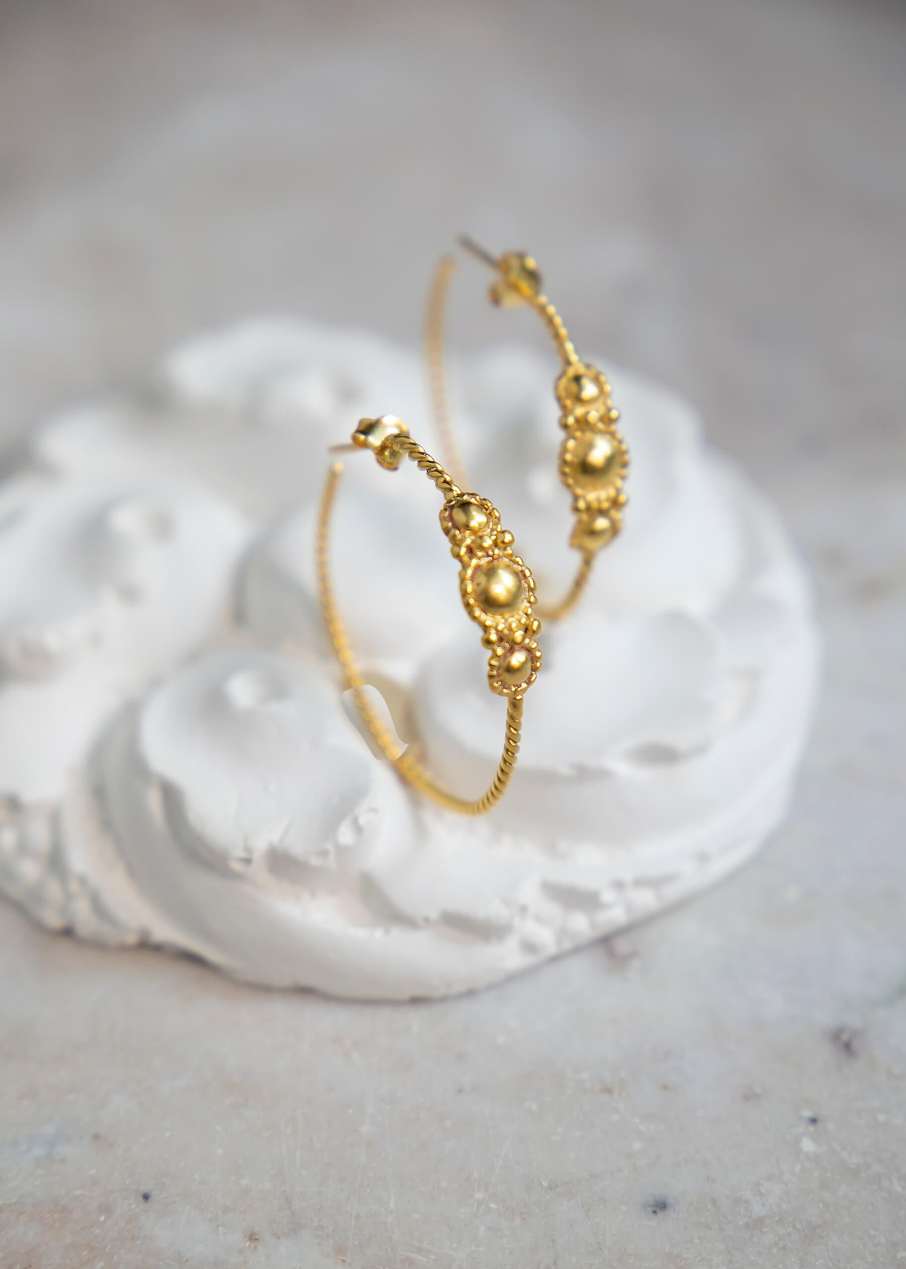 Aurore Silver-gilt hoop earrings