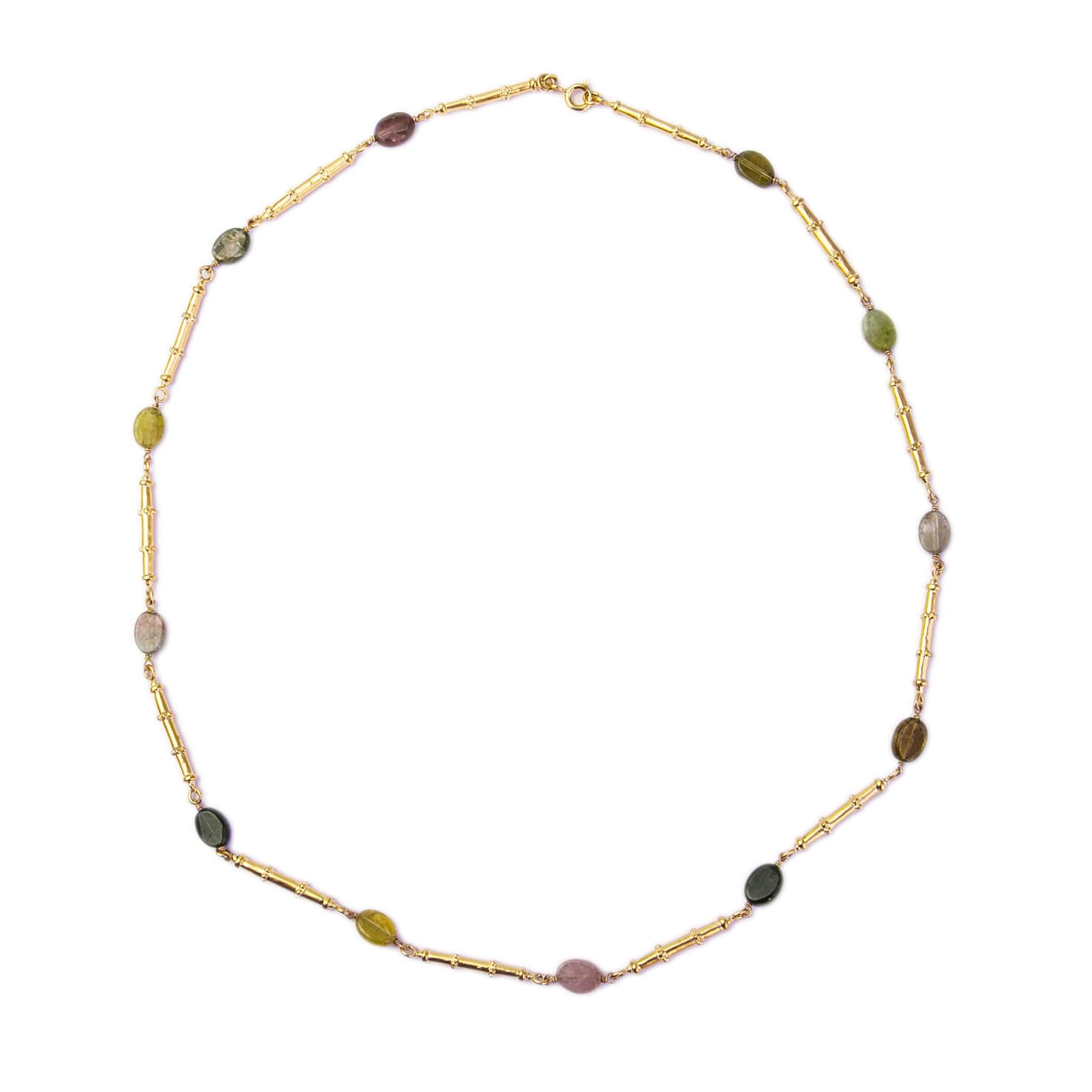 Calypso Silver-gilt and tourmaline necklace