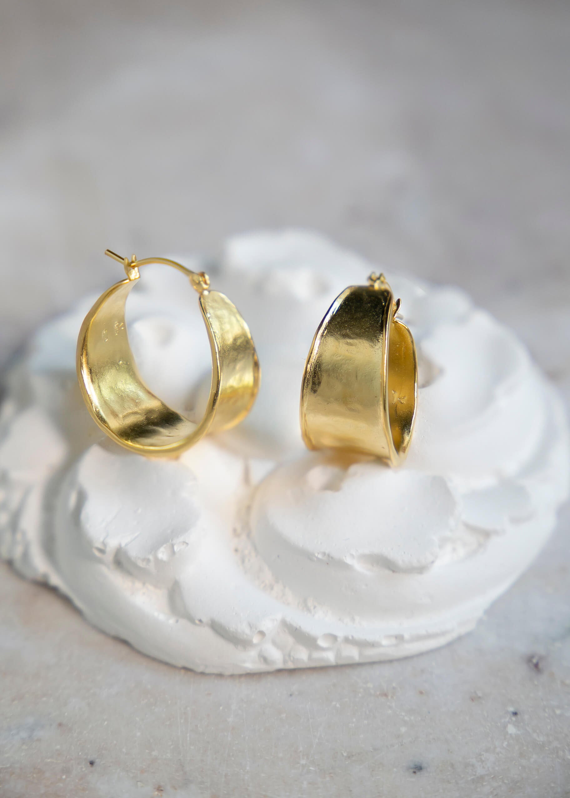 Hélène Silver-gilt hoop earrings