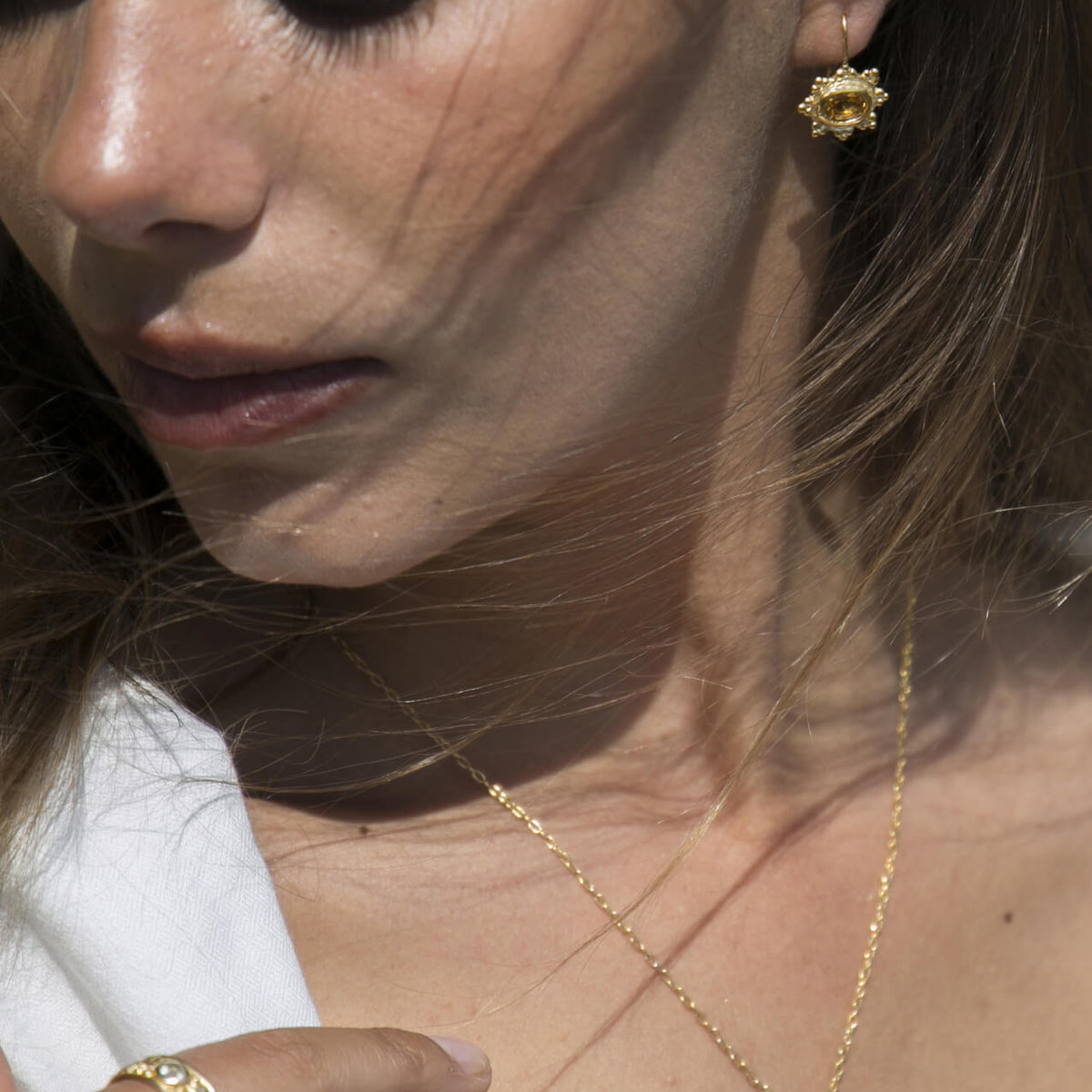 Parure De Bijoux En Céramique Turque (collier + Boucles D'oreilles) - Violet, Sans Chaîne - Neuf Sans Emballage