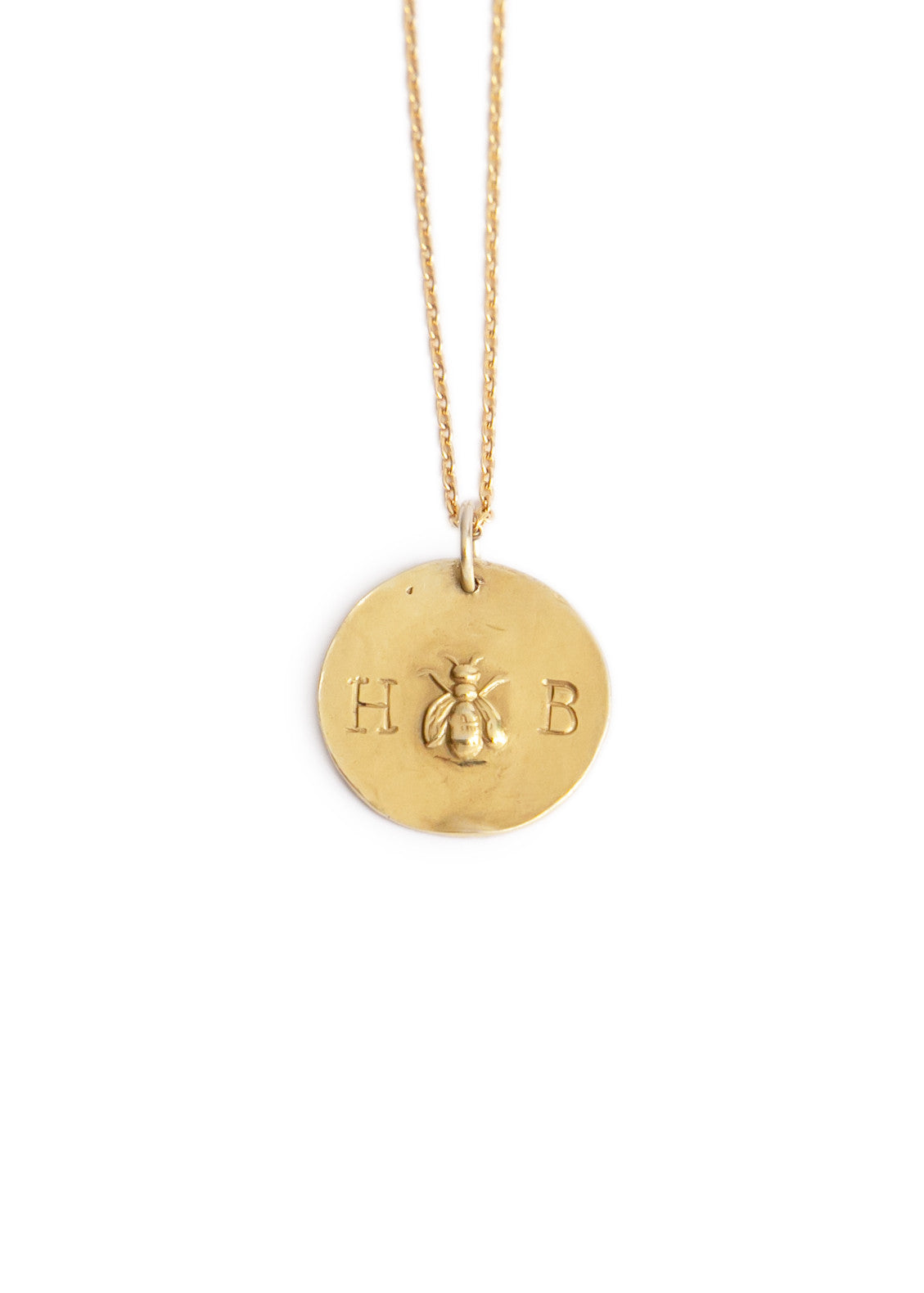 Personalized Abelha 18-carat gold imprint medal