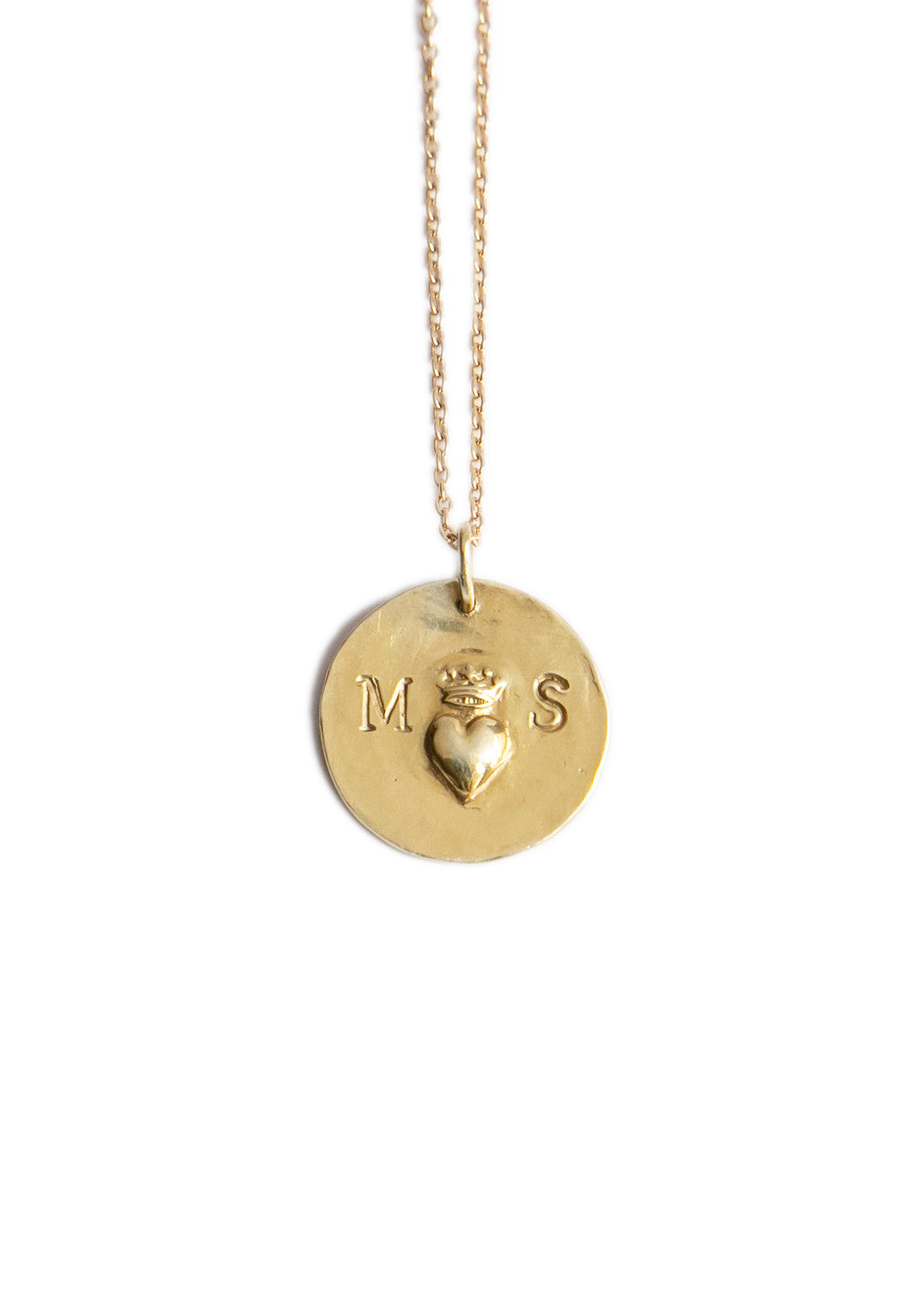 Personalized Amore 18-karat gold imprint medal